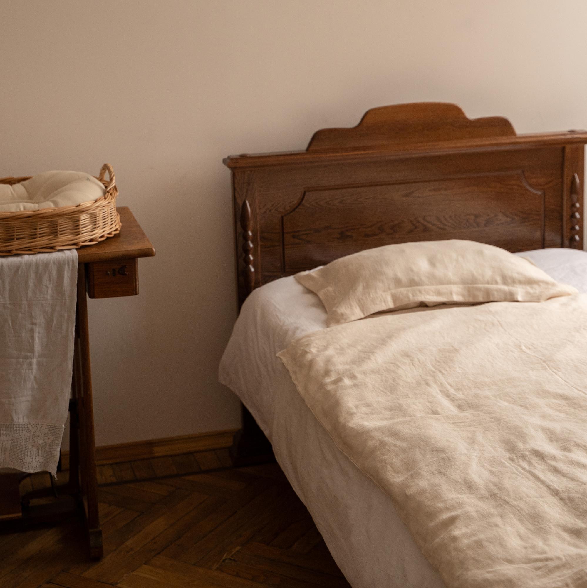 Комплект постели (наволочка+пододеяльник) изо льна