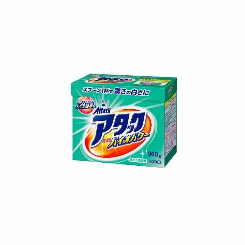 Высокоэффективный стиральный порошок Kao Attack Bio Ex, цветочно-травяной аромат 900 гр коробка