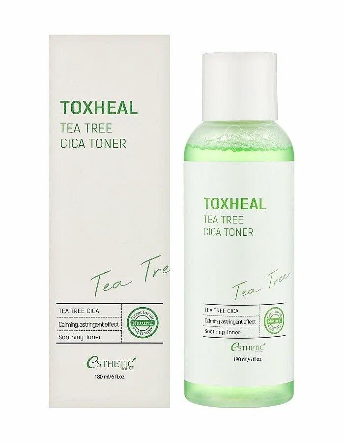 Тонер с ЦЕНТЕЛЛОЙ и МАСЛОМ ЧАЙНОГО ДЕРЕВА ESTHETIC HOUSE/Toxheal Tea Tree Cica Toner, 180 ml