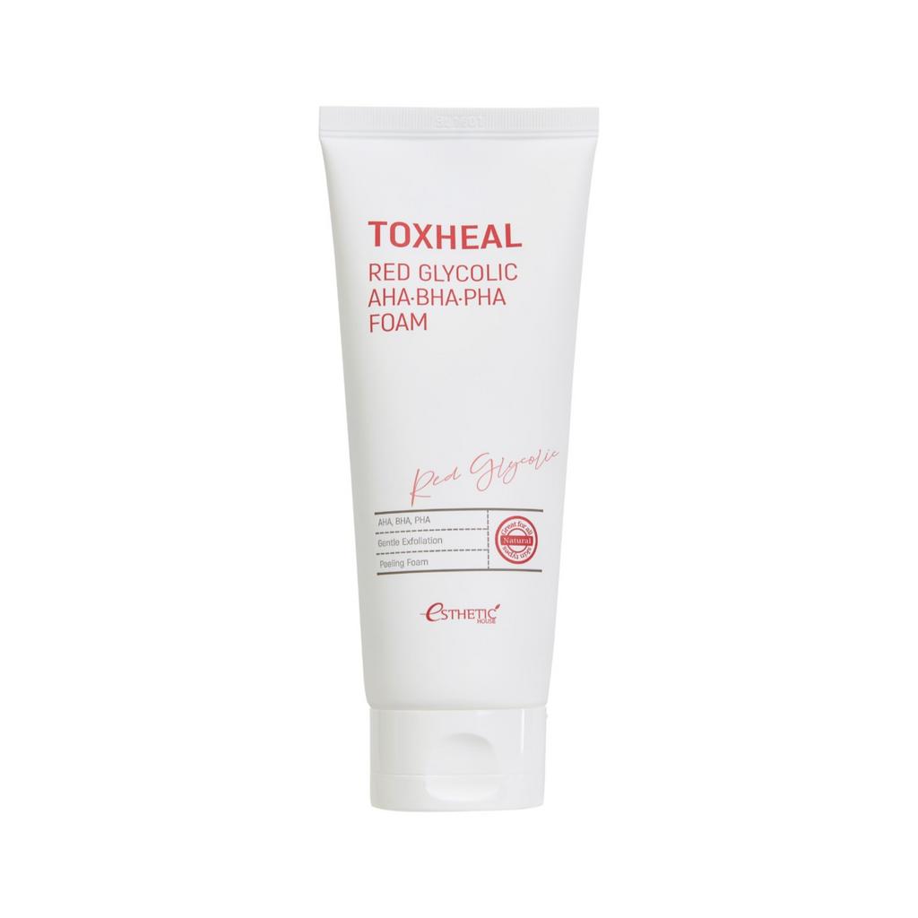 Отшелушивающая пенка с комплексом кислот Esthetic House Toxheal Red Glycolic AHA, BHA, PHA Foam 150 мл