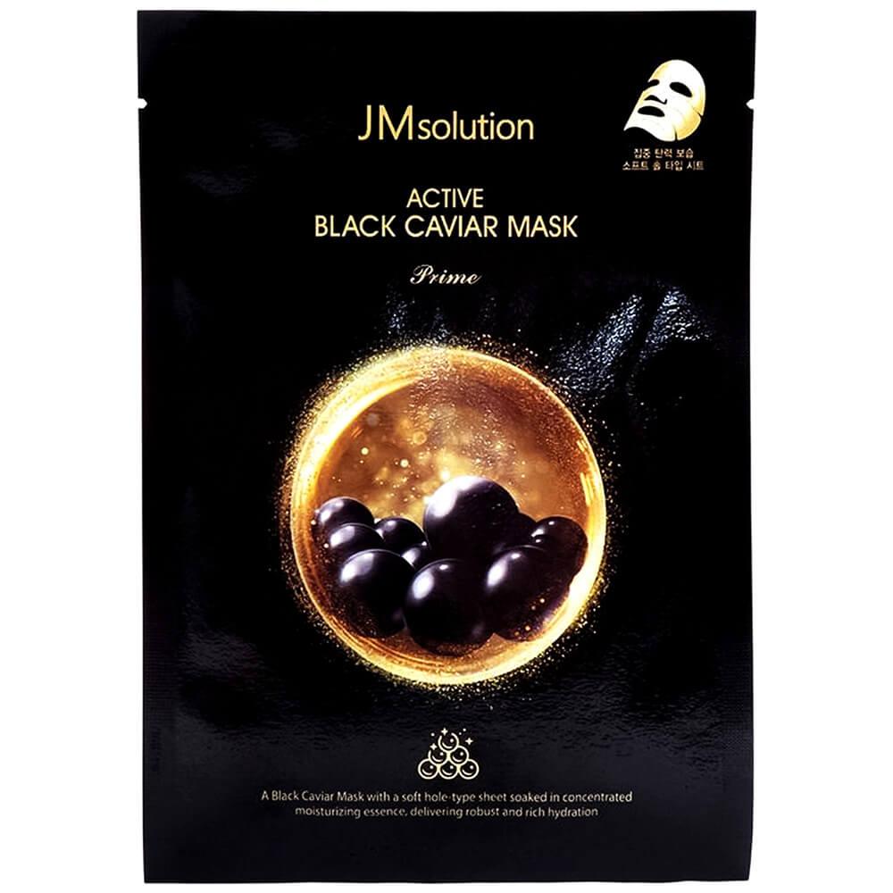 JM SOLUTION ACTIVE BLACK CAVIAR MASK Антивозрастная тканевая маска с черной икрой 30мл