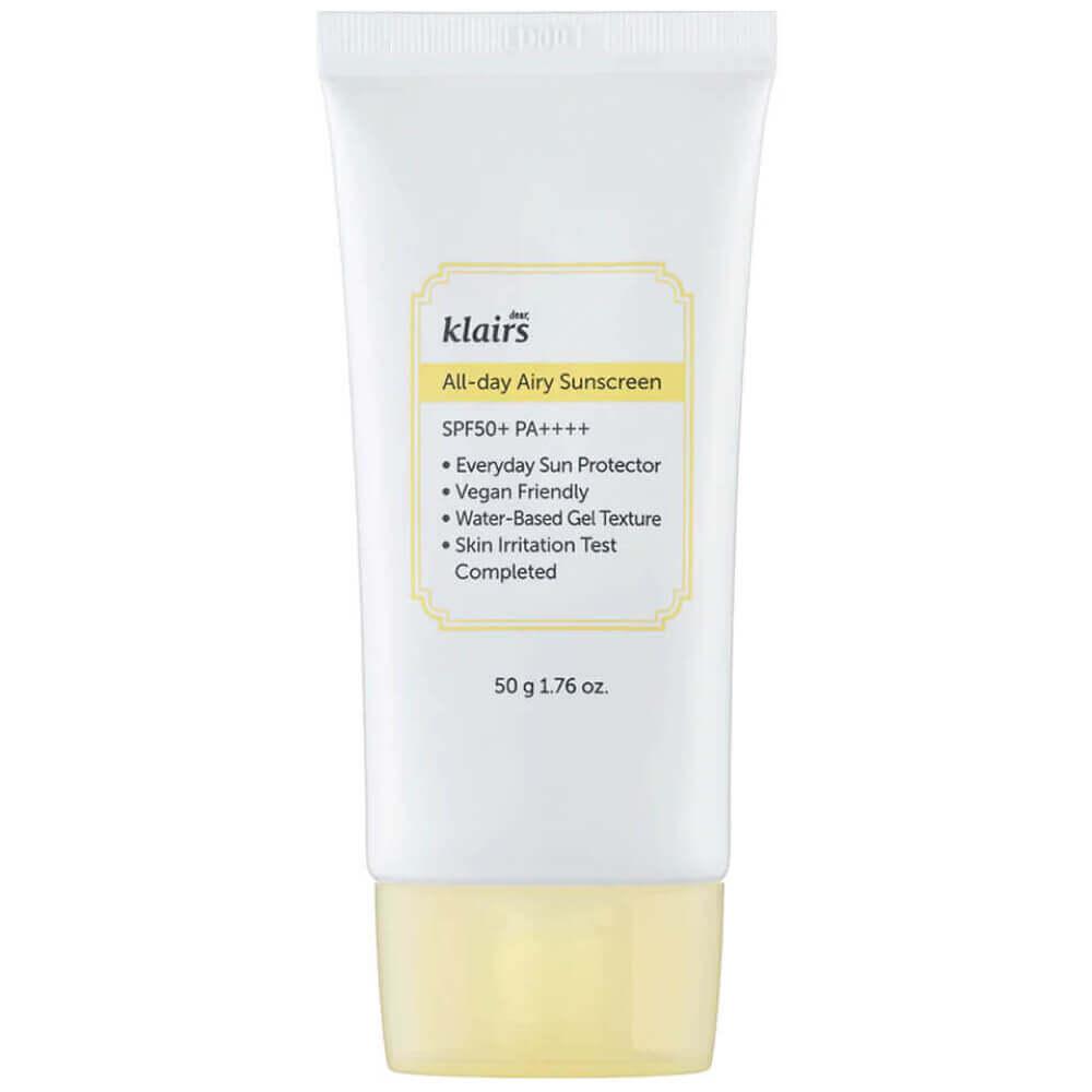 Лёгкий солнцезащитный крем Dear, Klairs All-day Airy Sunscreen SPF50+ PA++++ 50 ml