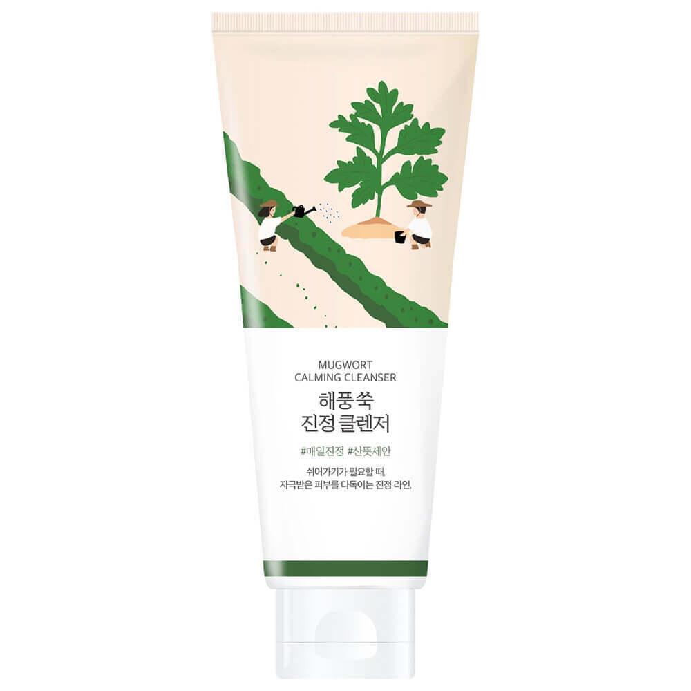 Успокаивающая пенка для умывания с полынью Round Lab Mugwort Calming Cleanser 150 ml