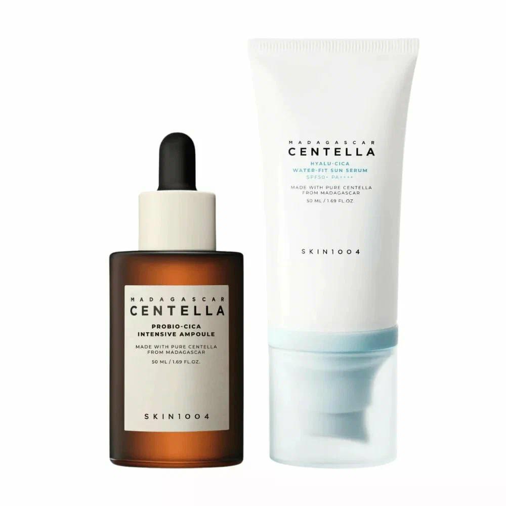 SKIN1004 Набор полноразмерных средств Glow Duo солнцезащитная сыворотка + ампула с пробиотиками