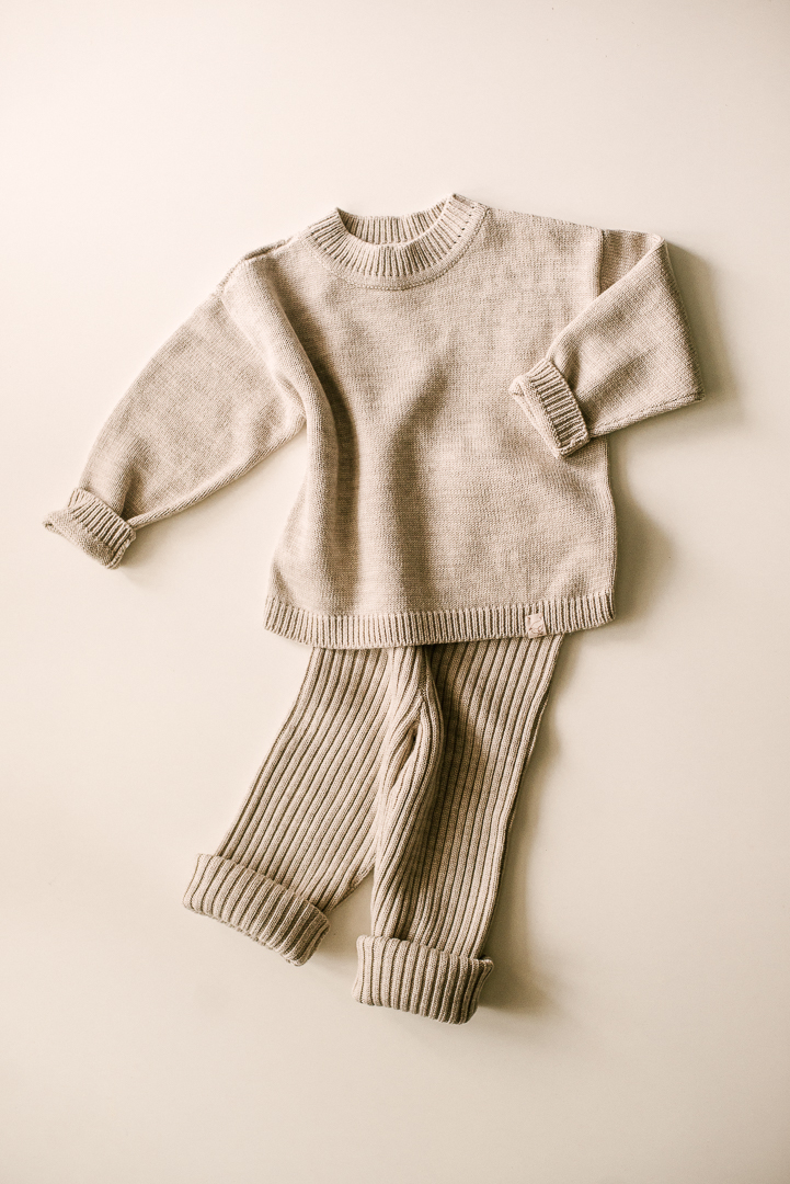 костюм вязанный (меринос/вискоза, цвет серо-бежевый)