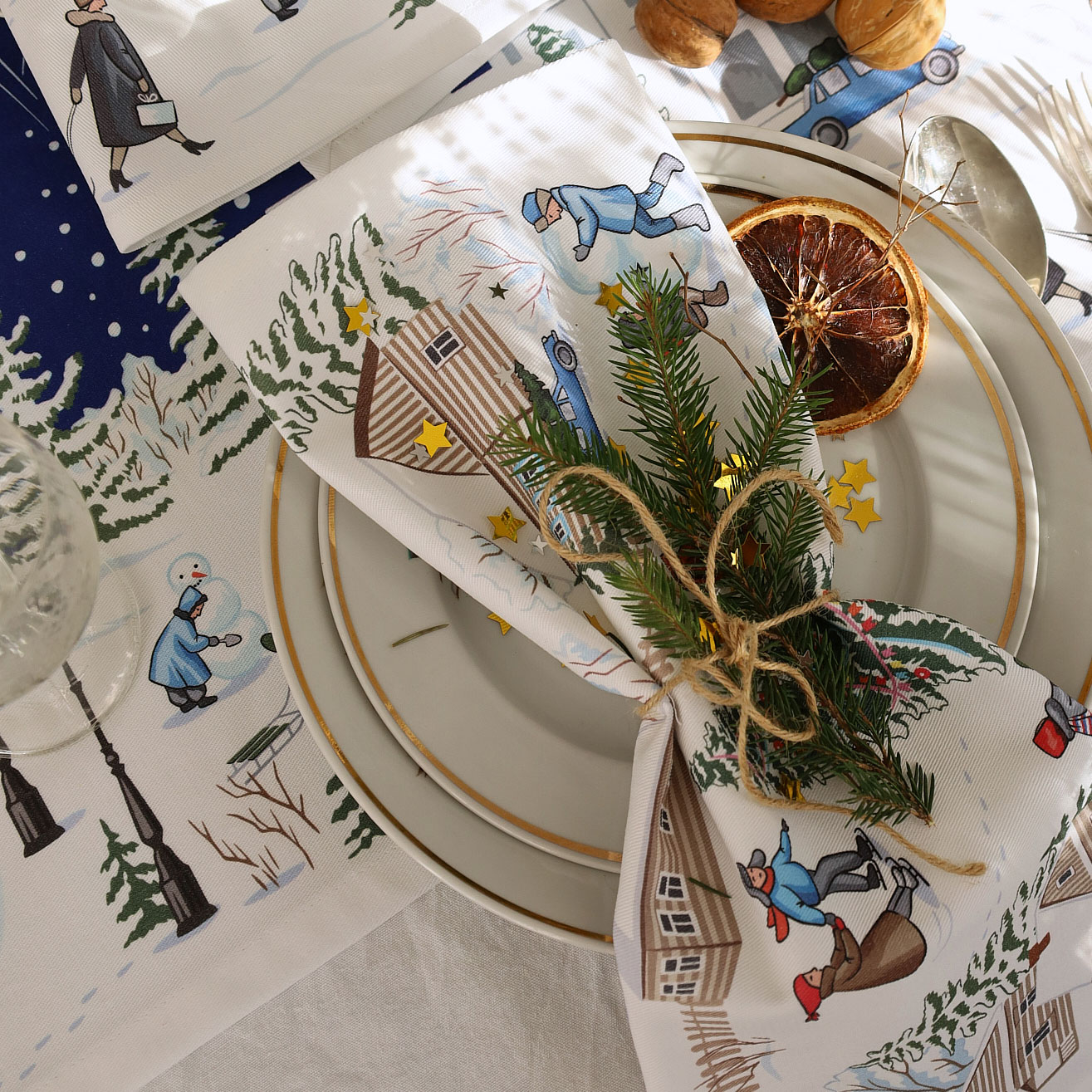 Набор салфеток Новый год, 2 штуки, 40х40см