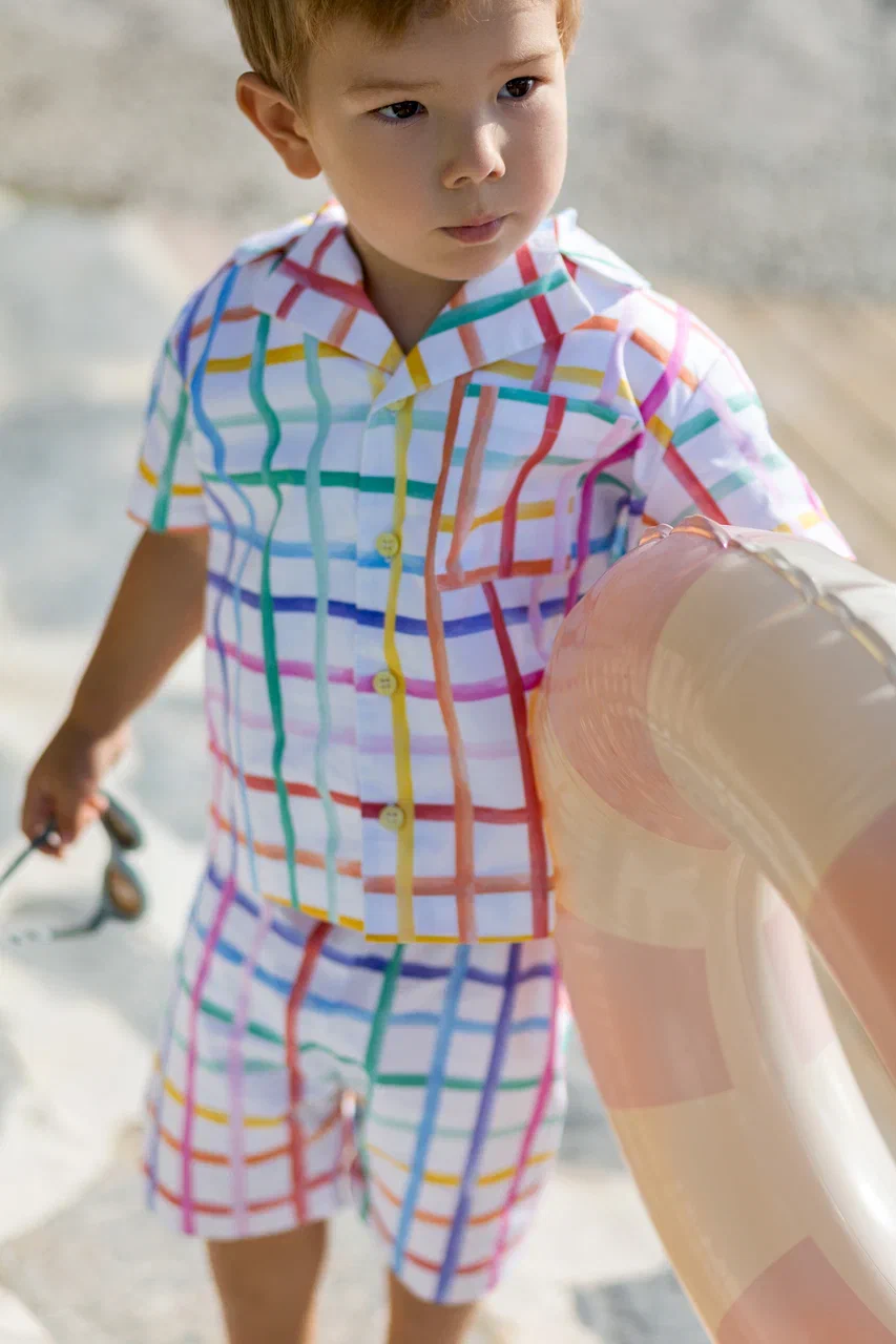 Пижама летняя с английским воротником «Акварель»