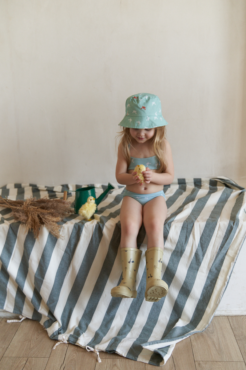 Панама летняя, принт "Крабики"