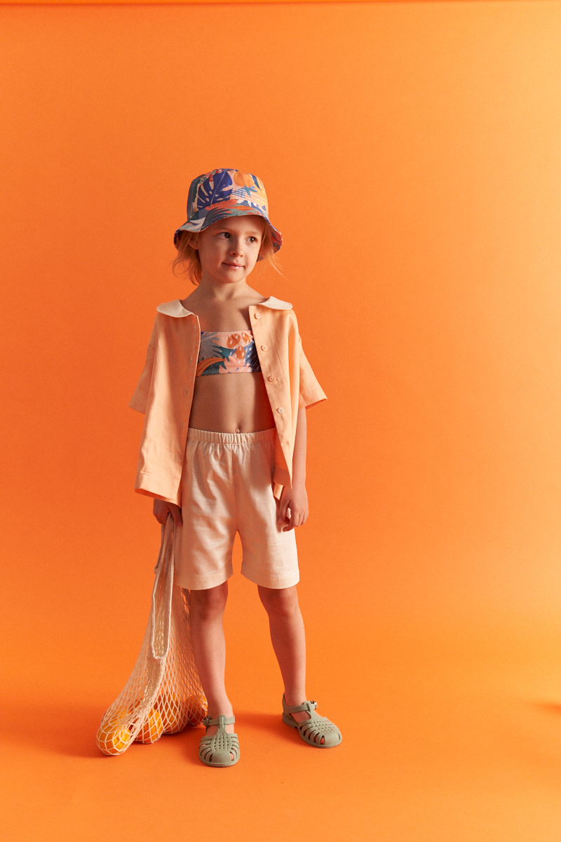 Купальник раздельный, принт "Тропики"