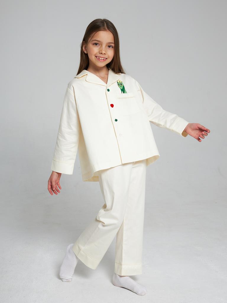 Пижама из сатина бежевая из коллаборации Mater&ME x Але, Бармале!