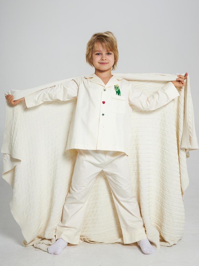 Пижама из сатина бежевая из коллаборации Mater&ME x Але, Бармале!