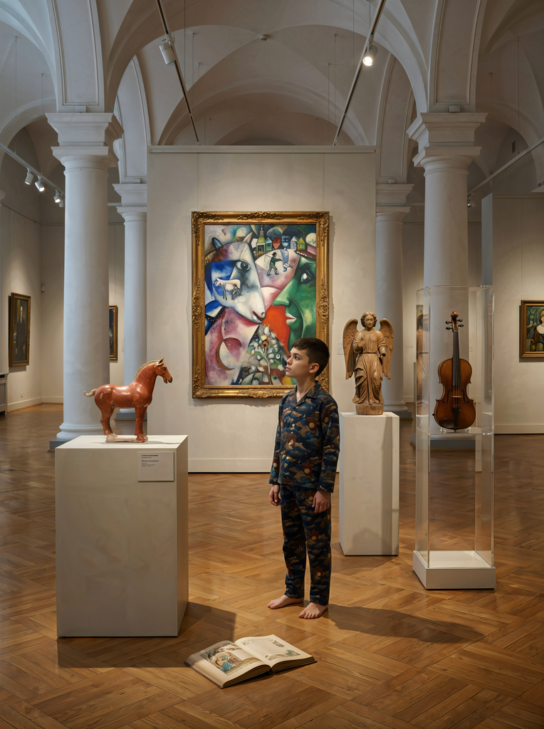 Хлопковая пижама унисекс по мотивам работ Марка Шагала в подарочной упаковке