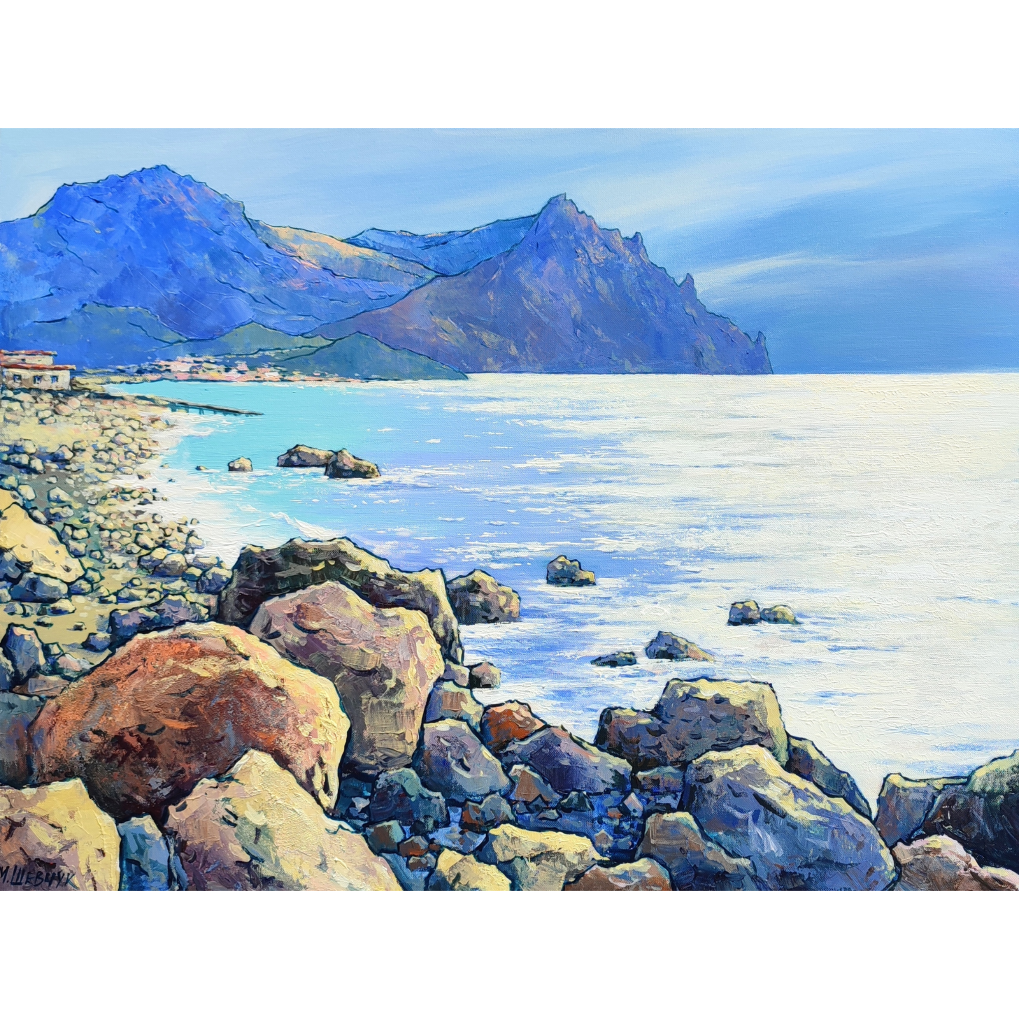 На рассвете, 70х100, холст, акрил, 2022