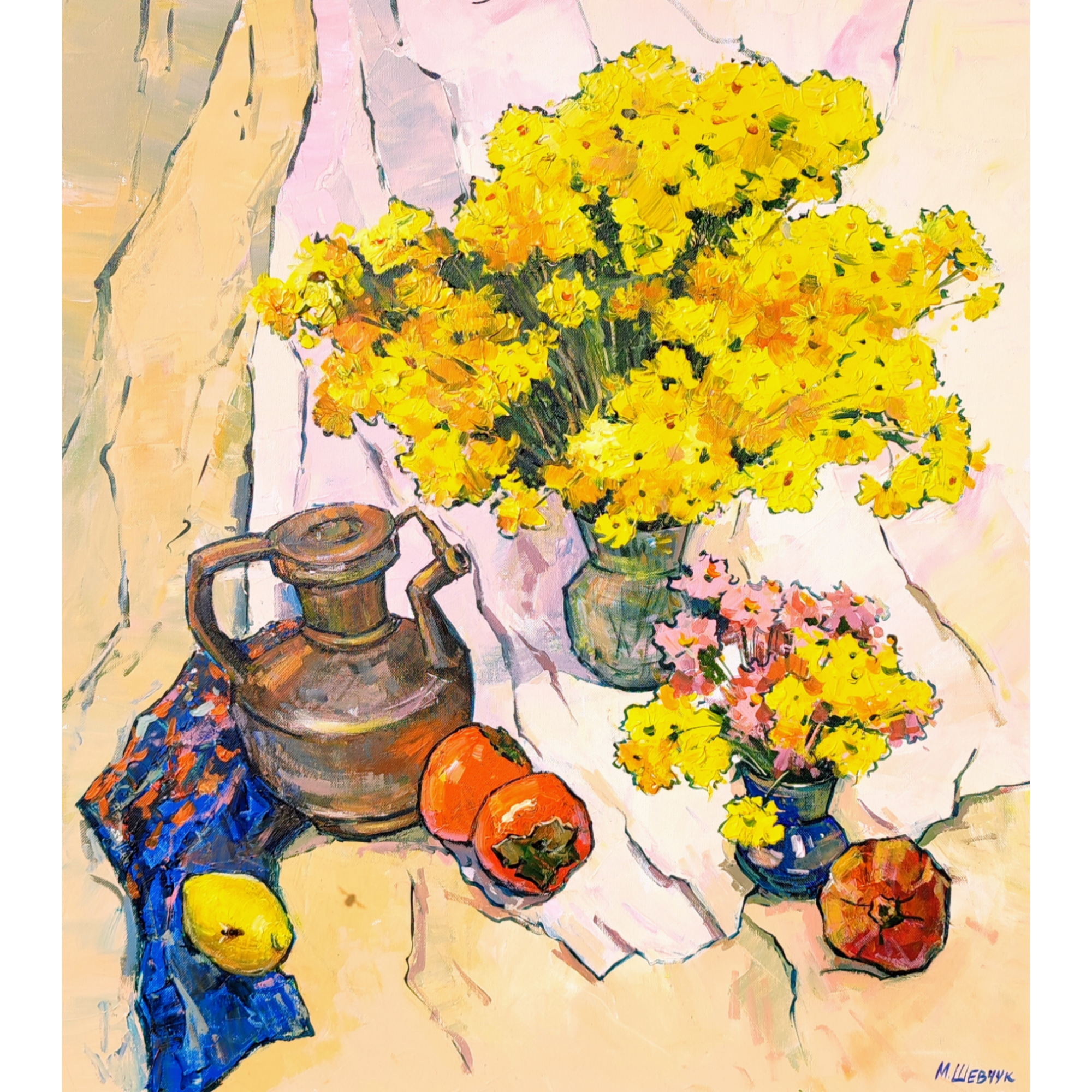 Яркая осень, 90х80,  холст, акрил, 2022