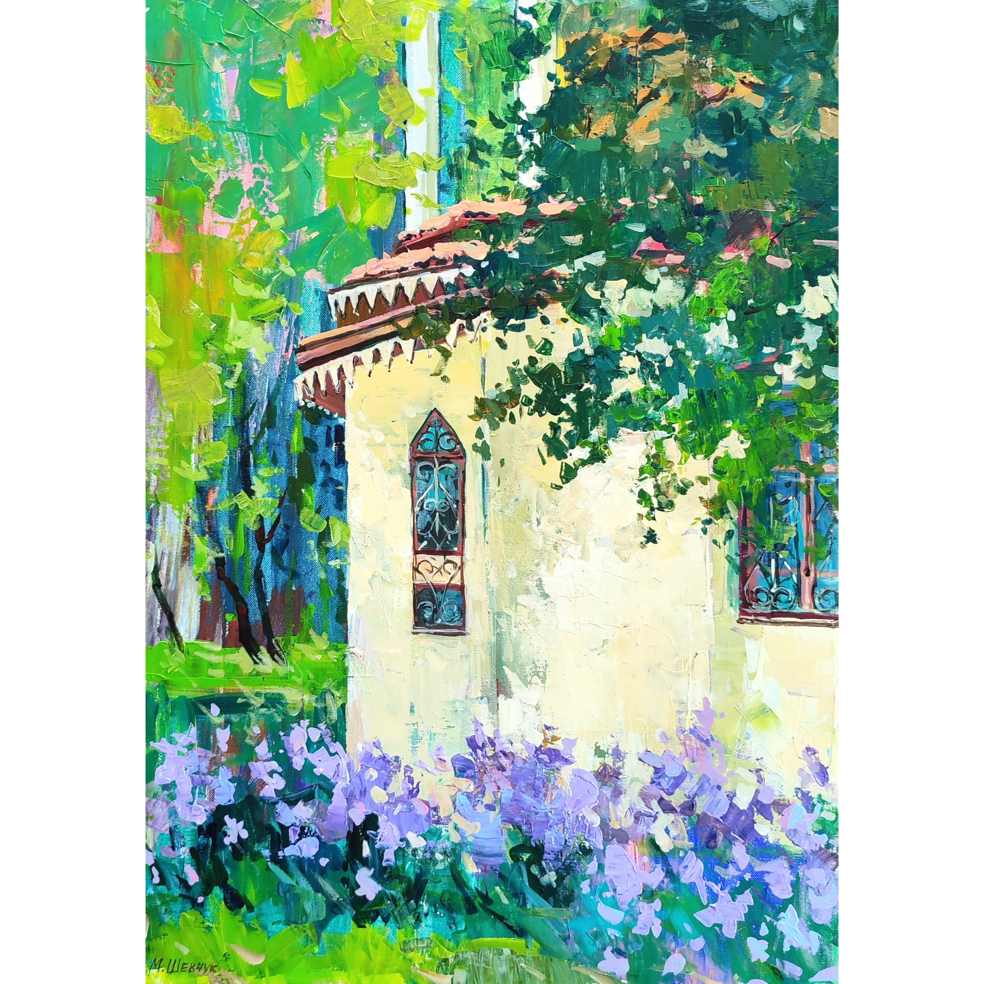 Лето в Салгирке,70х50,  холст, акрил, 2023