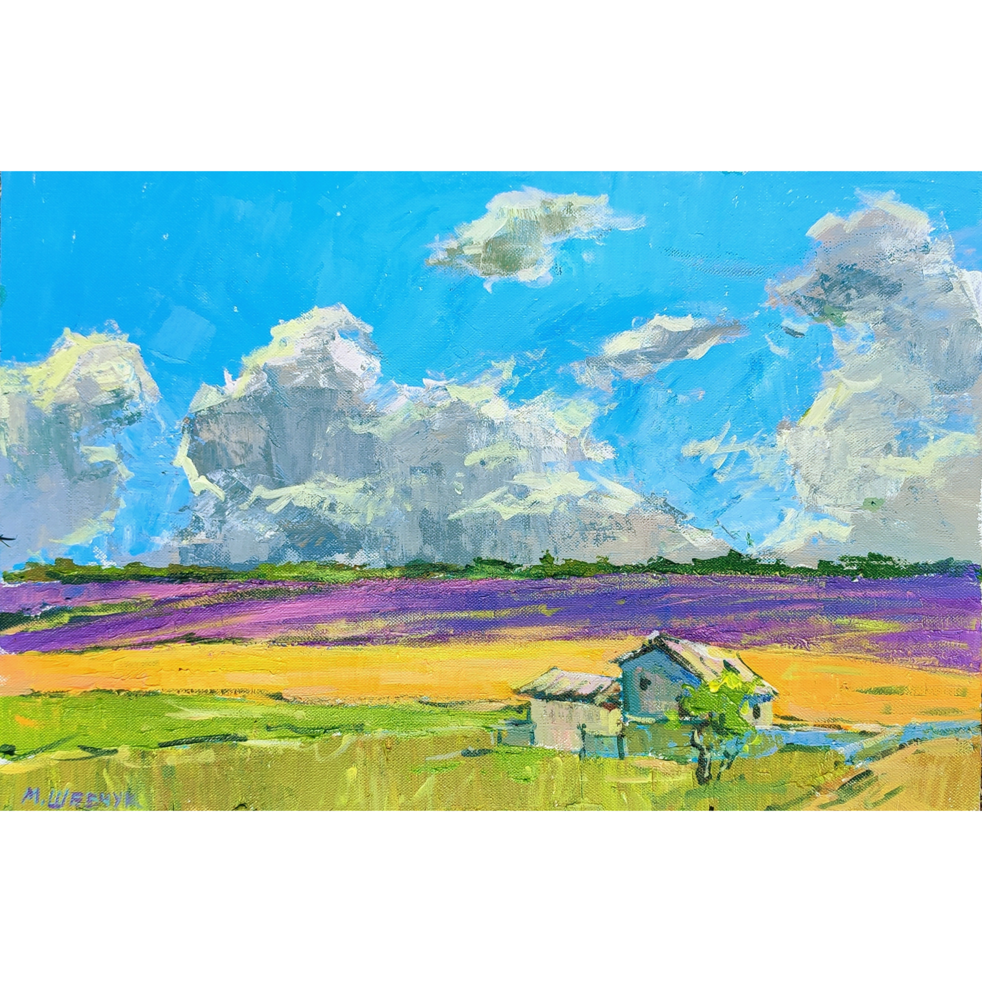 Лето в Тургеневке, 40х60,  холст, акрил, 2022