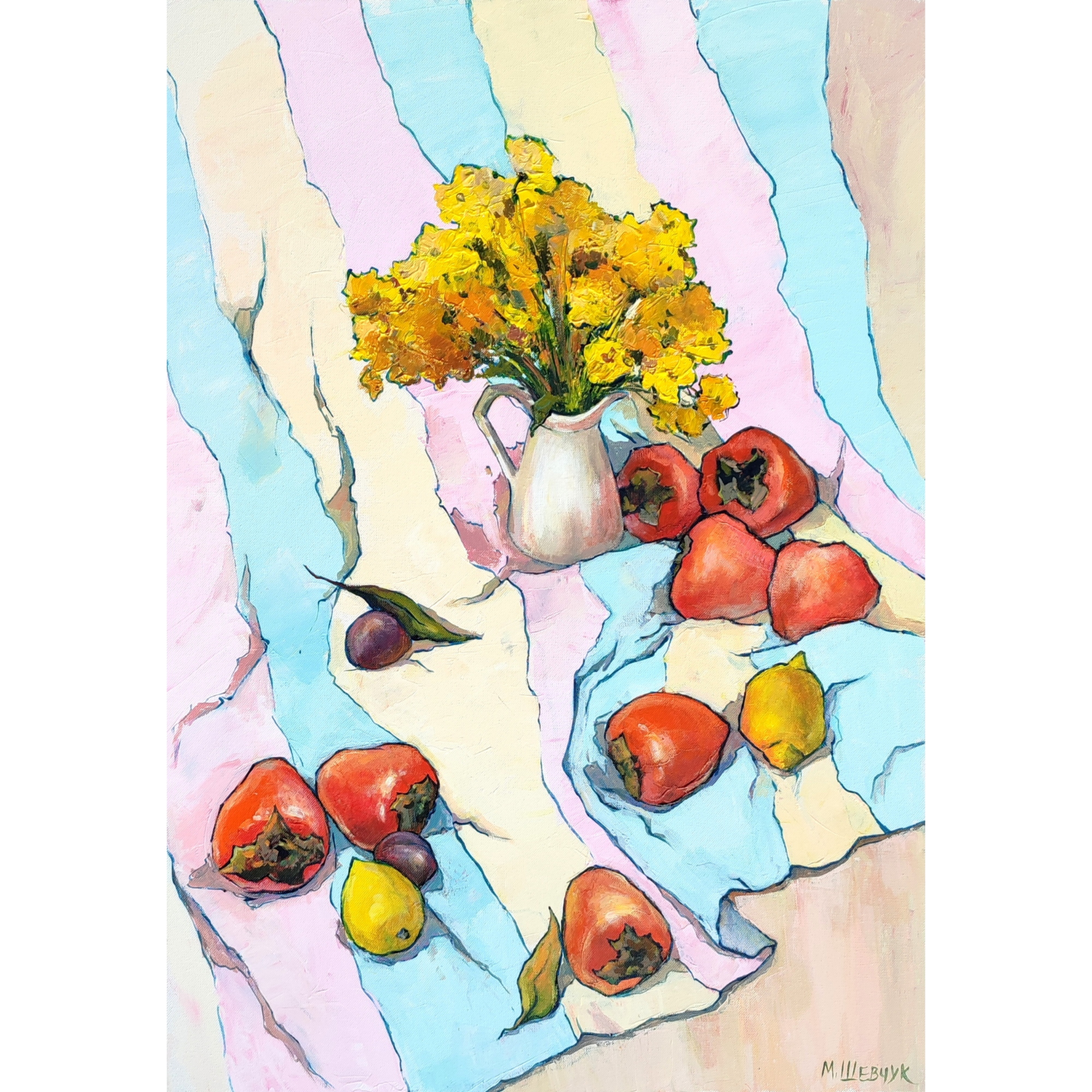 Плоды осени, 100х70,  холст, акрил, 2022