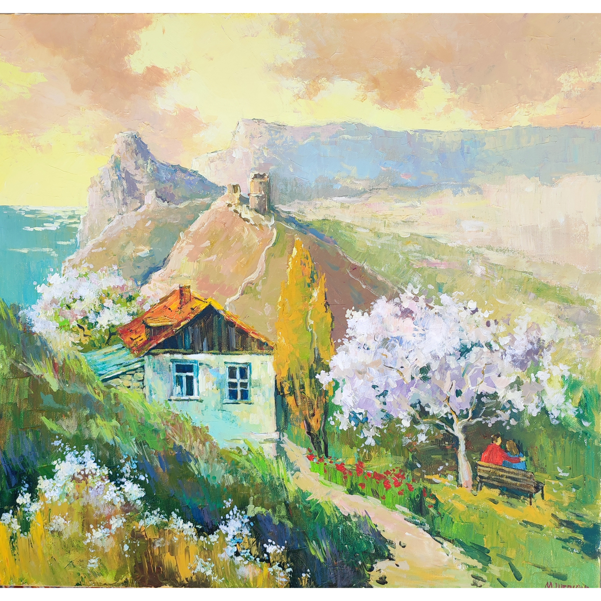 Любовь, 80х75, холст, акрил, 2022