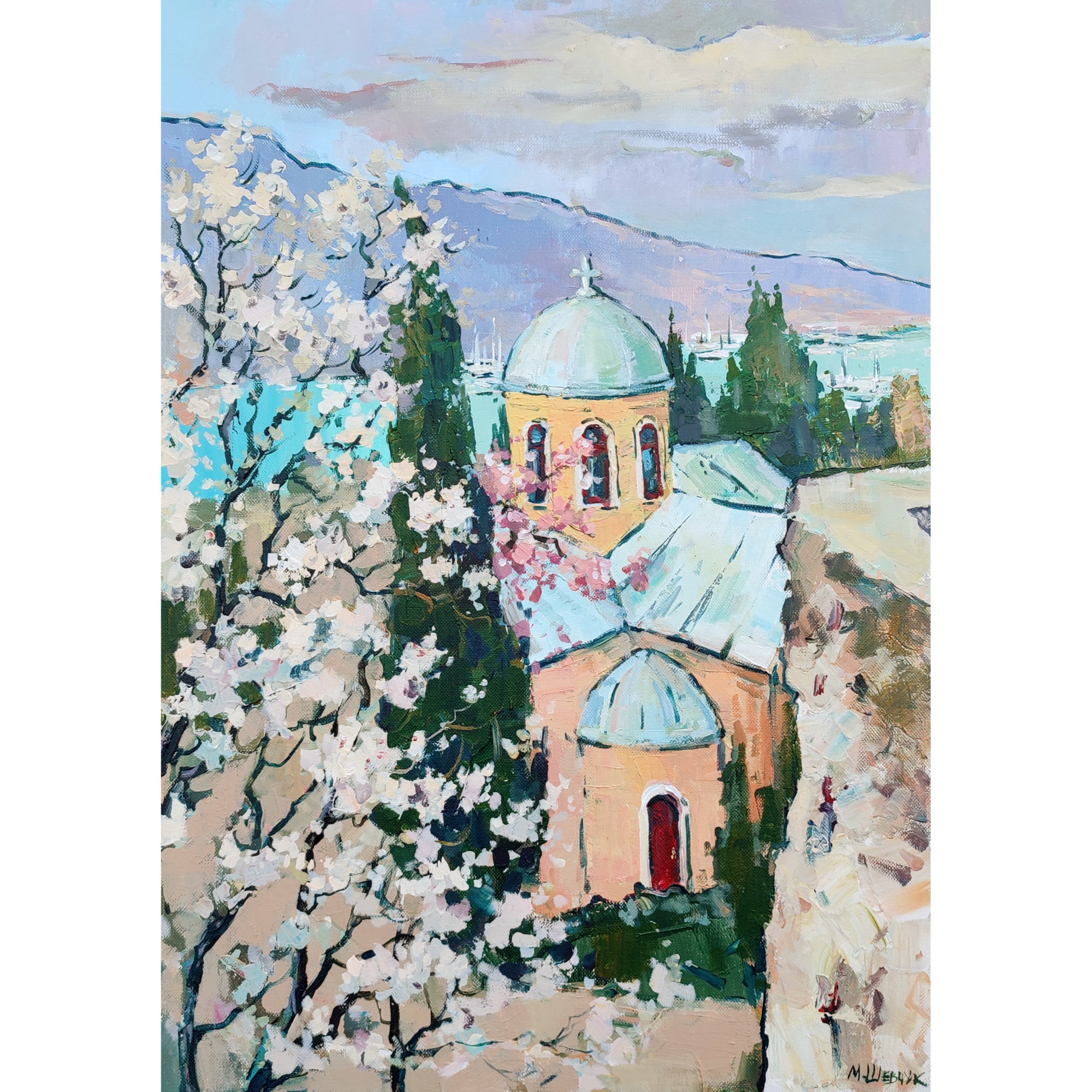 Теплый январь в Балаклаве, 70х50, х., акр., 2023