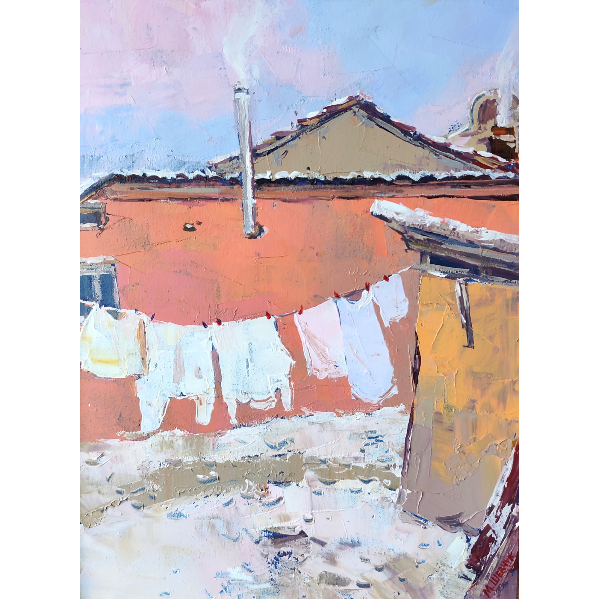 Морозное утро, 40х30, х., акр., 2022