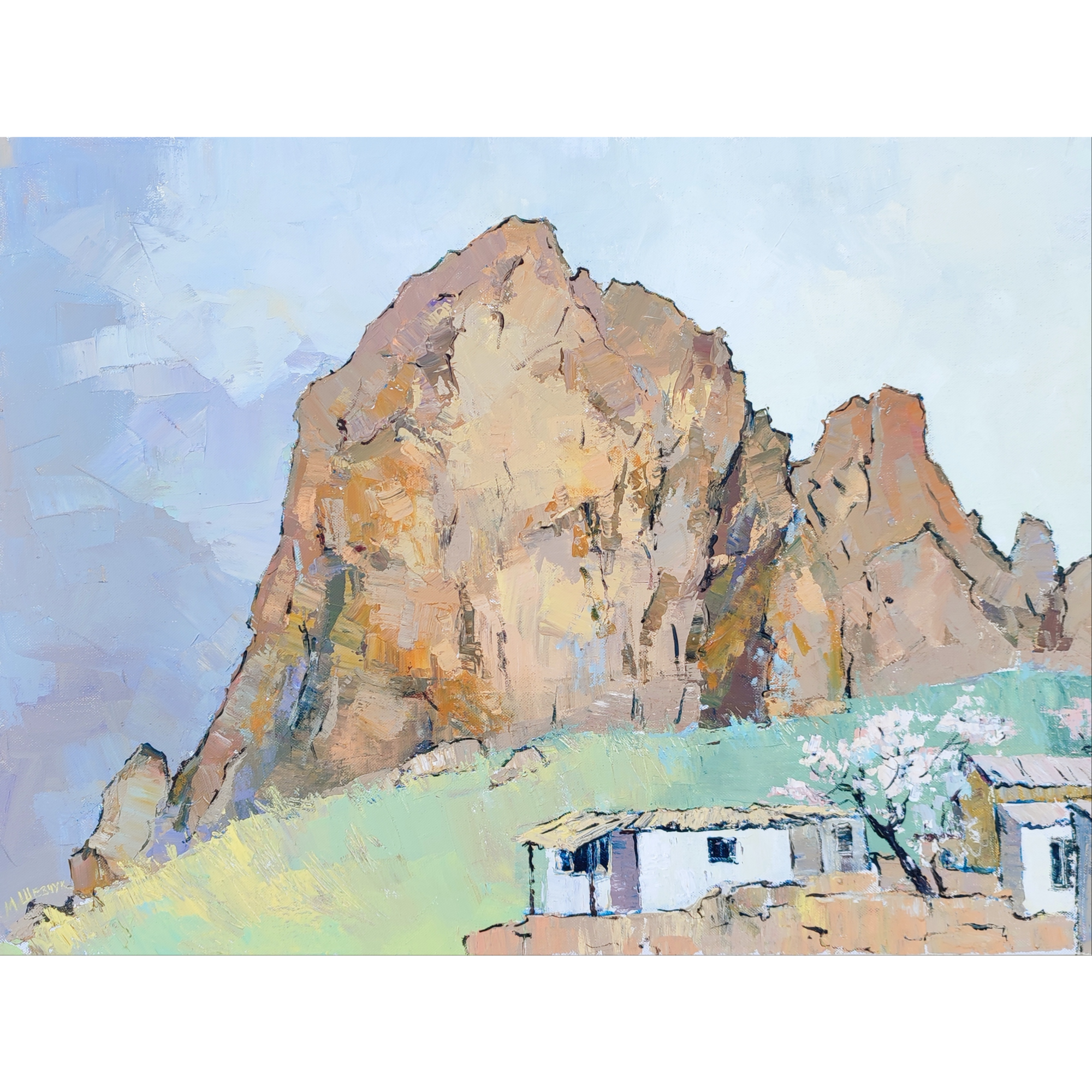 Весна у скалы Бал-Кая, 60х80, х., акр., 2023