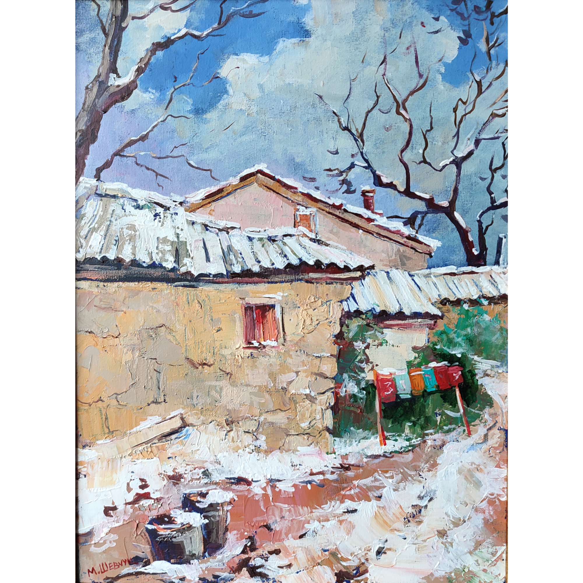 Снег в декабре, 40х30,х., акр., 2022