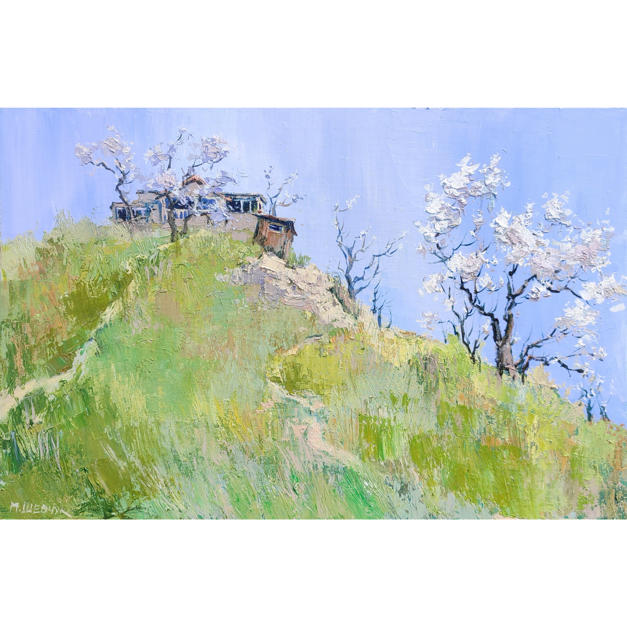 Весной в Коктебеле, 40х60, х., акр., 2023