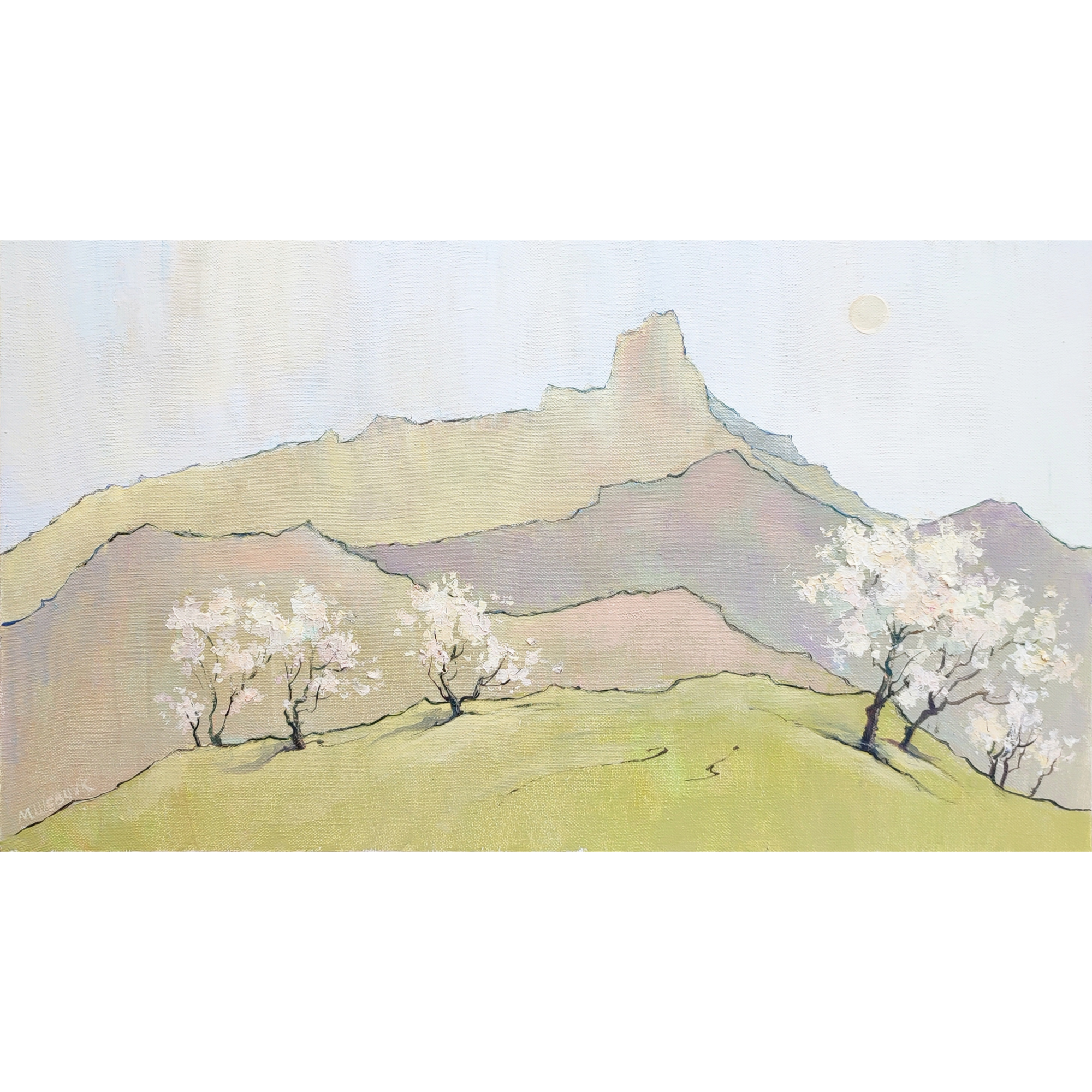 Окутанные весной, 40х70, х., акр., 2023