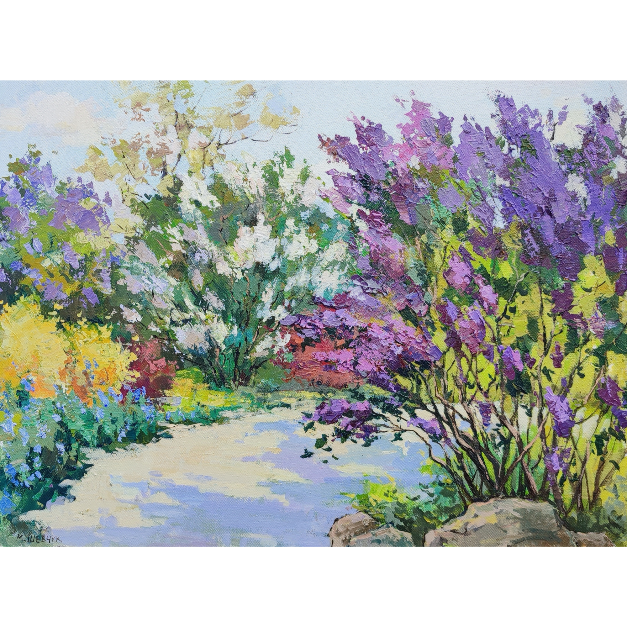 Цветёт сирень 60х80, х., акр., 2023