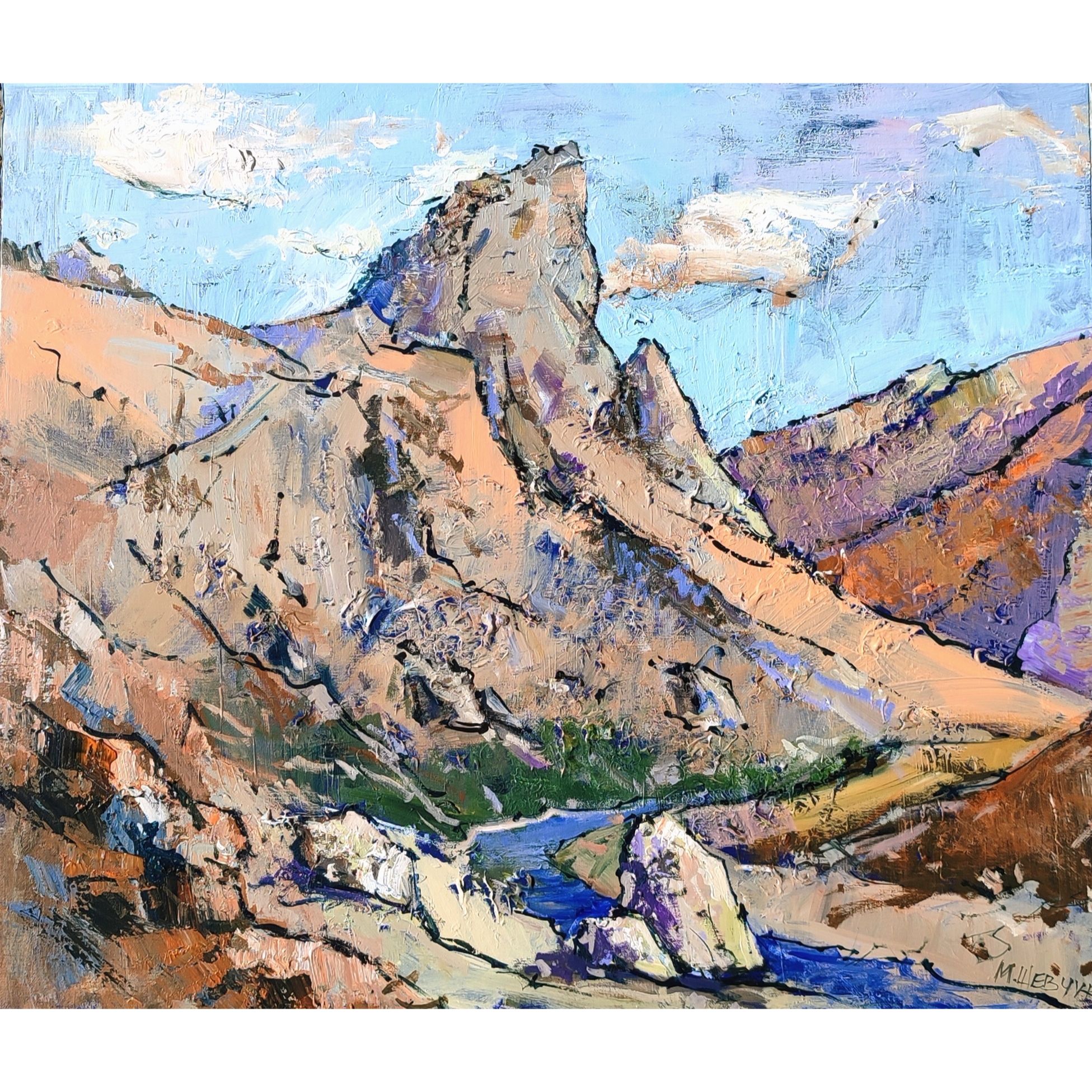 Тайна ущелья Панагия 60х70, холст, акрил, 2023