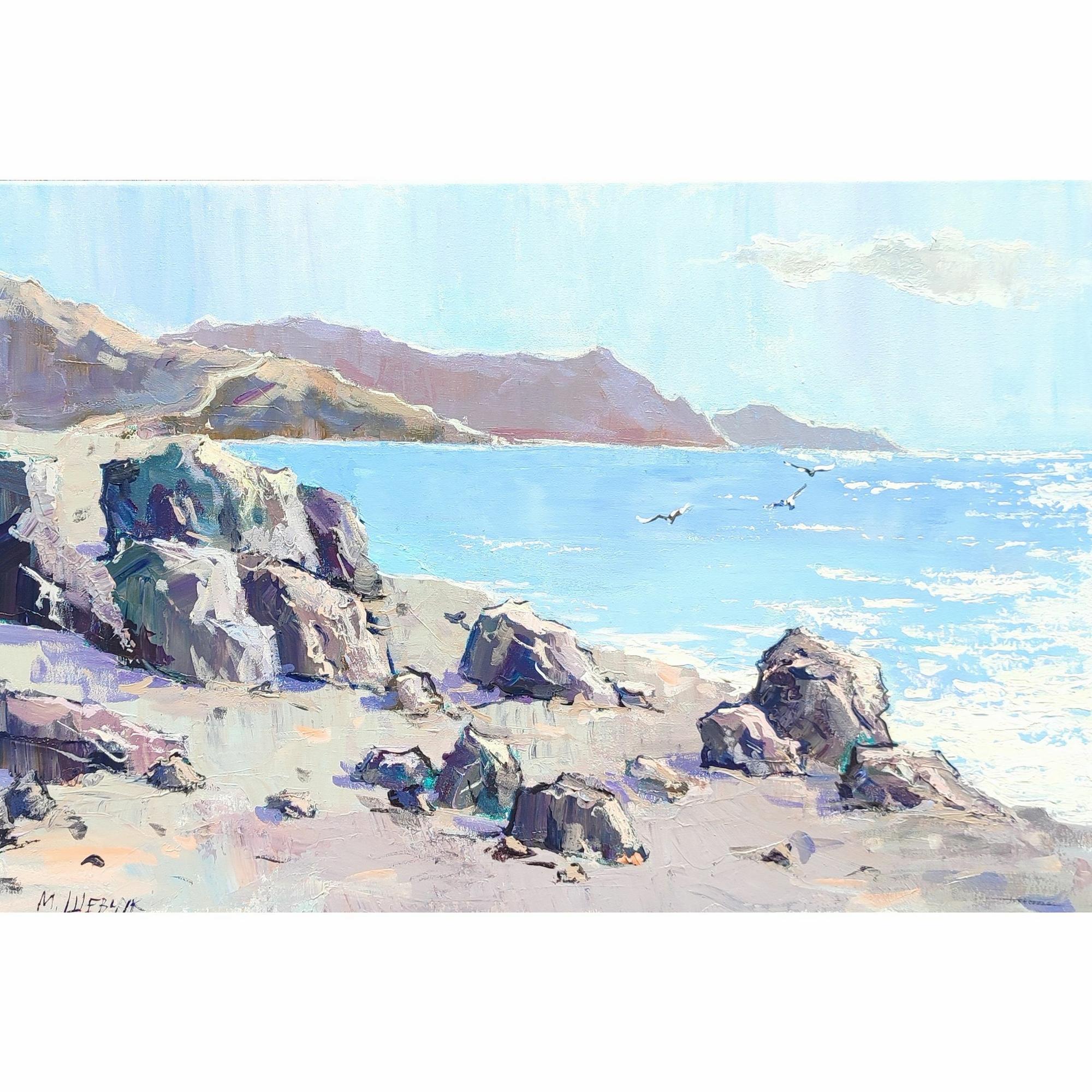 Утро в Морском 40х60, холст, акрил, 2023