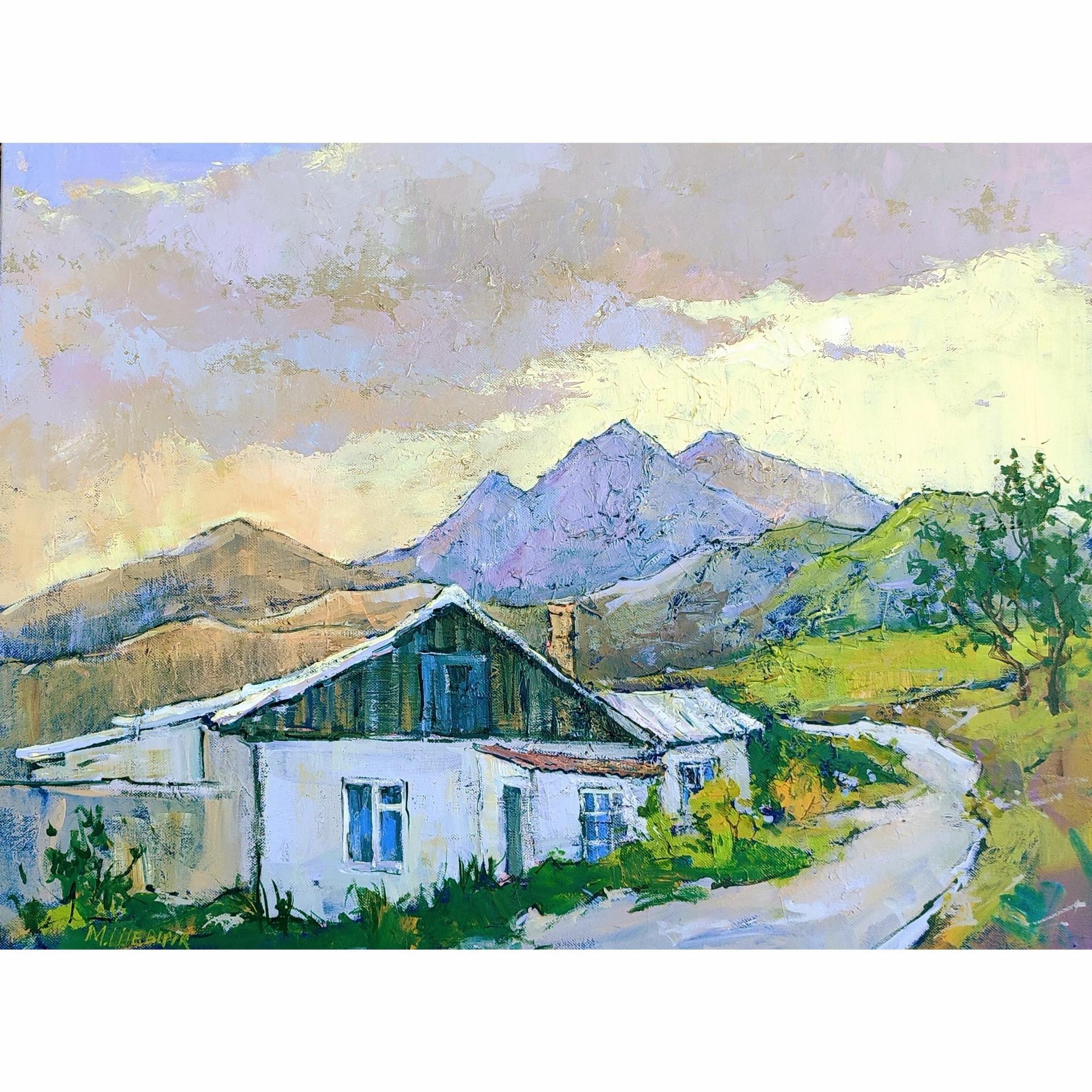 Закат в Курортном 60х80, холст, акрил, 2023