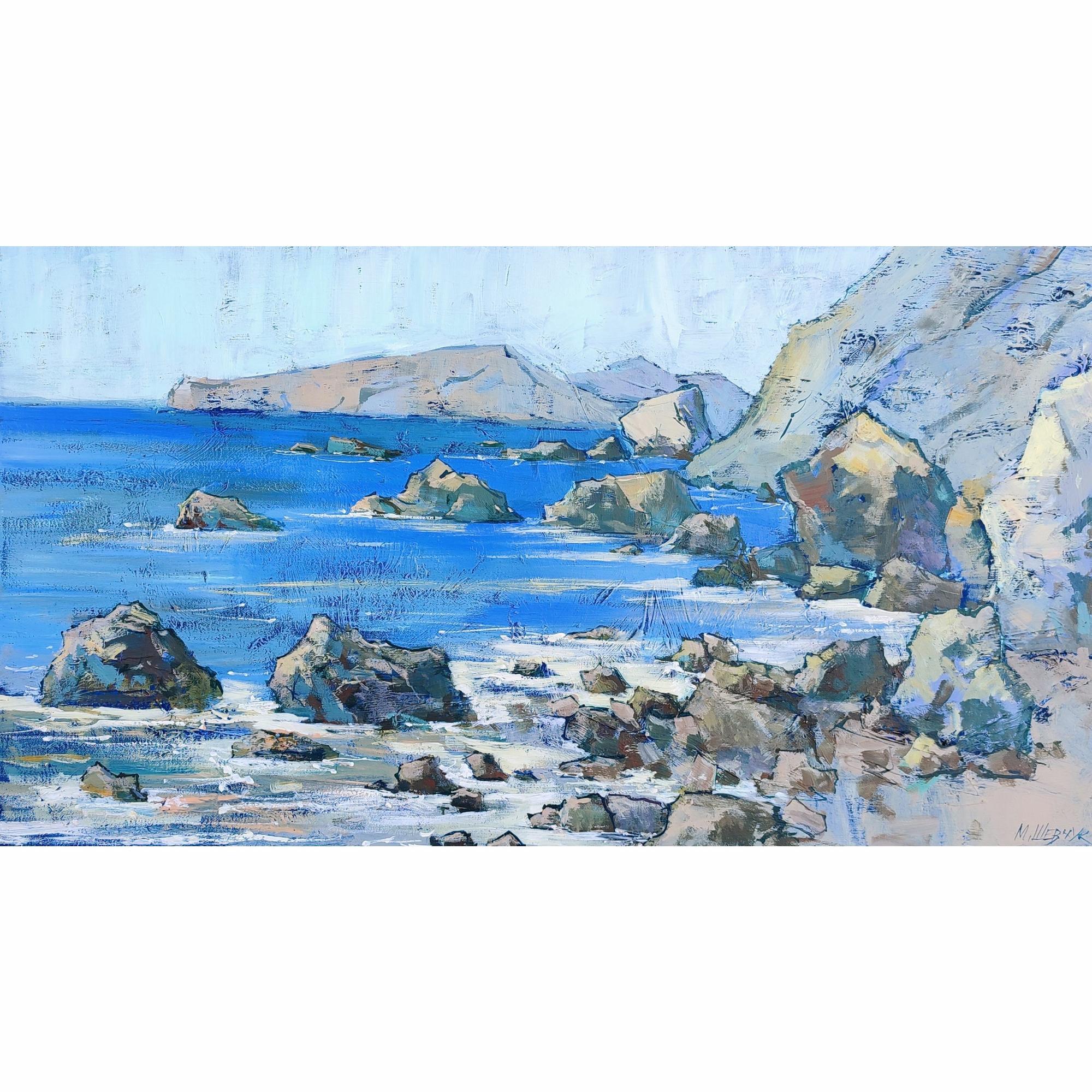 Утро в Лисьей бухте 50х90, холст, акрил, 2023