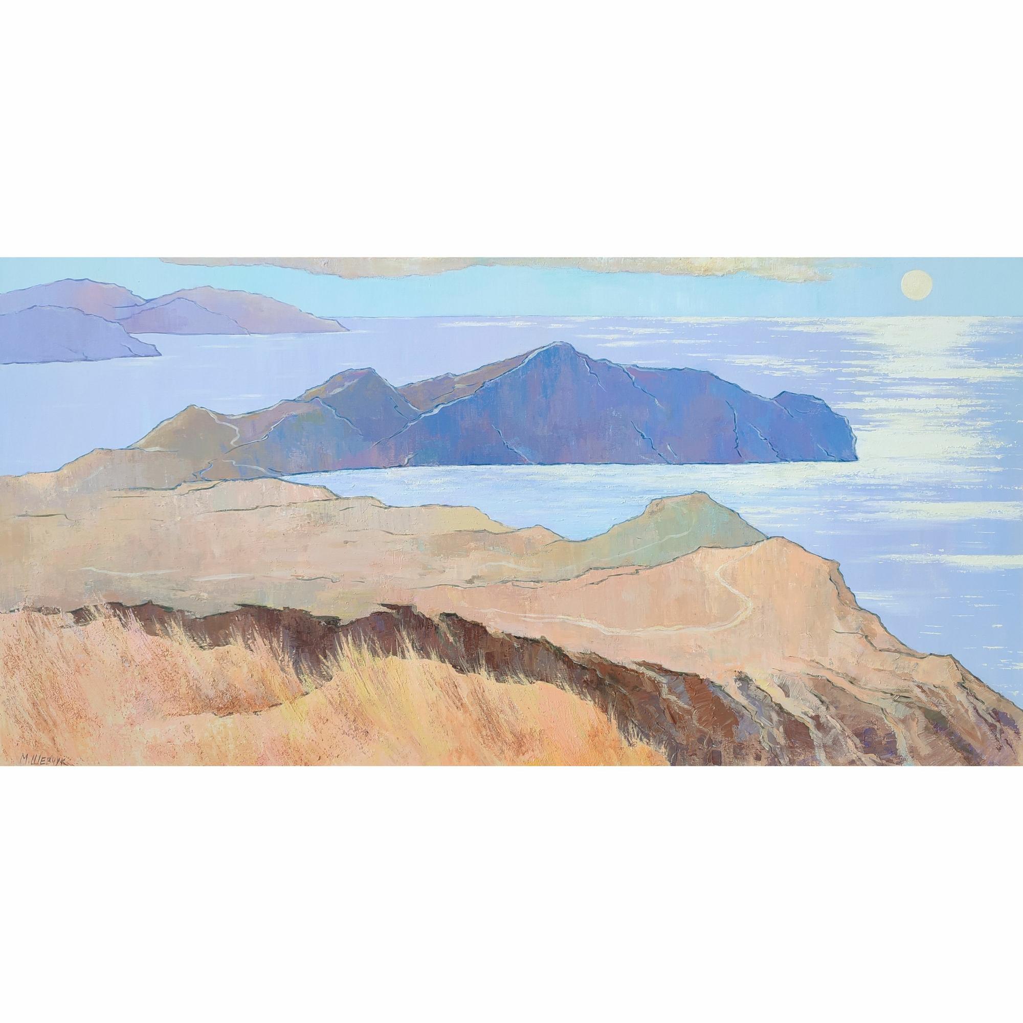 Киммерийский берег, 70х140, холст, акрил, 2024