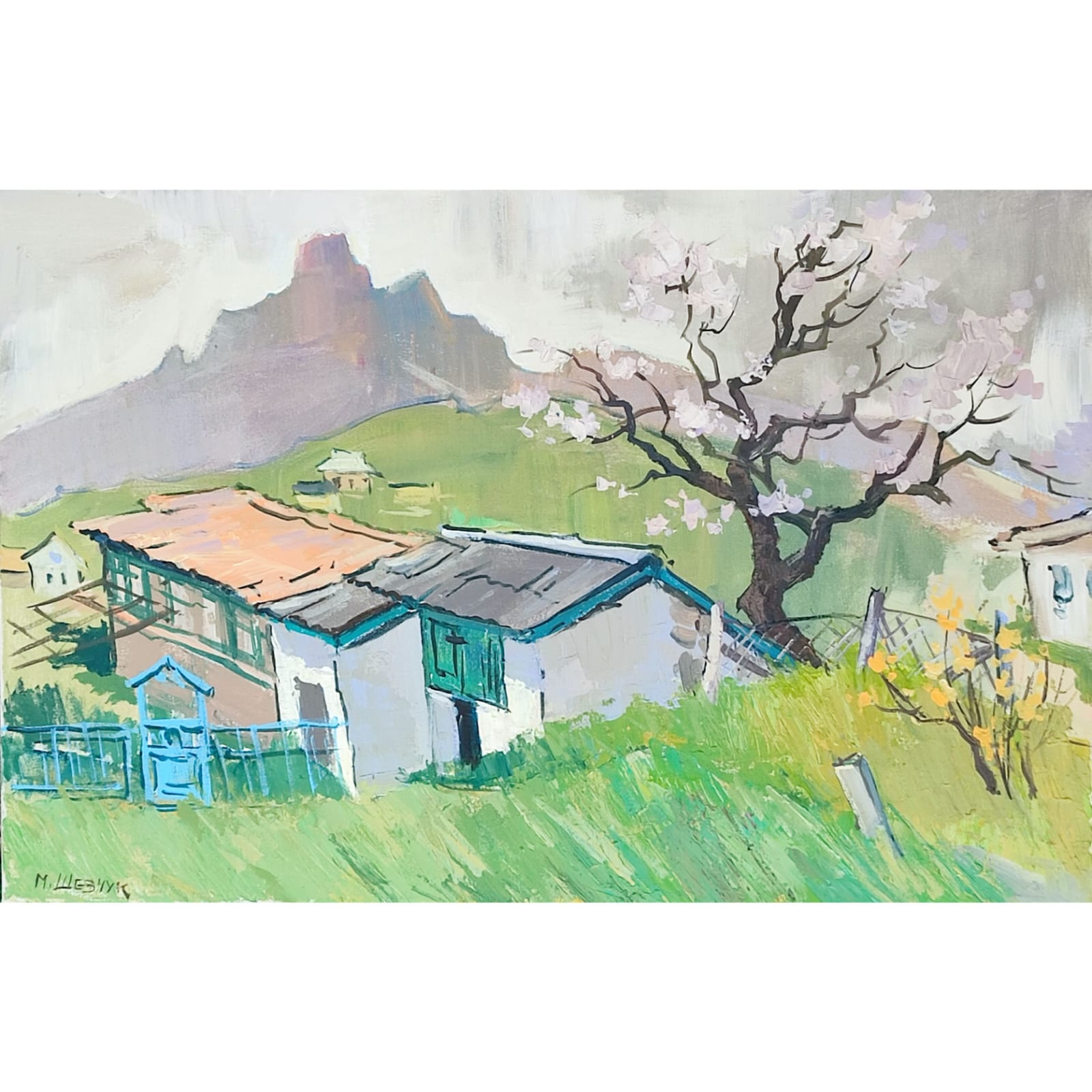 Мартовский день. Арпат. 40х60, холст, акрил, 2024