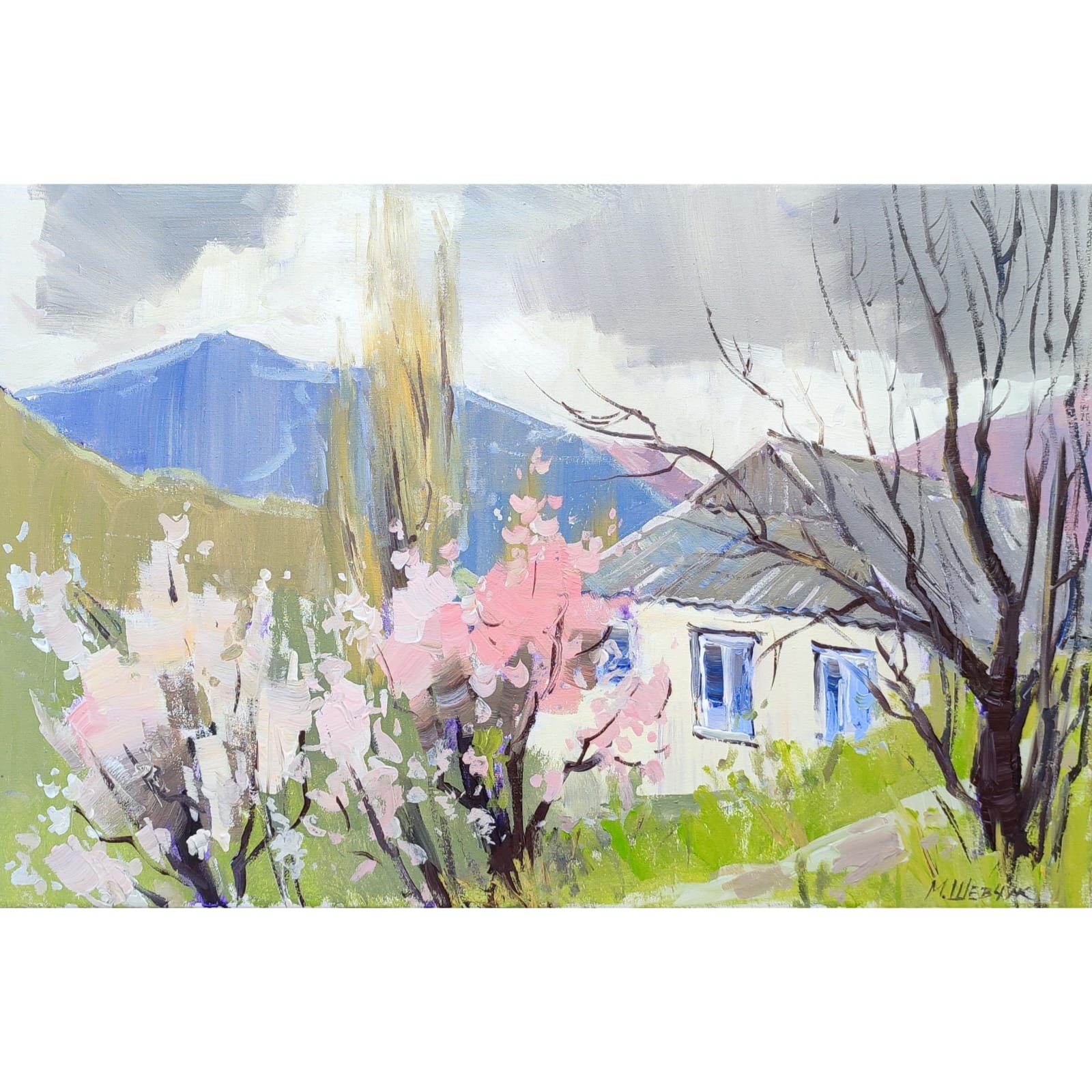 Весений день, 40х60, холст, акрил, 2024