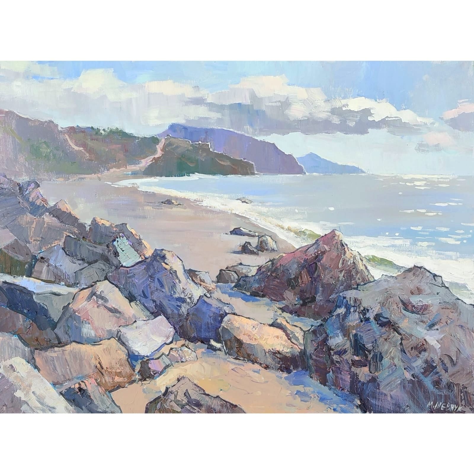 Камни в Морском, 60х80, холст, акрил, 2024