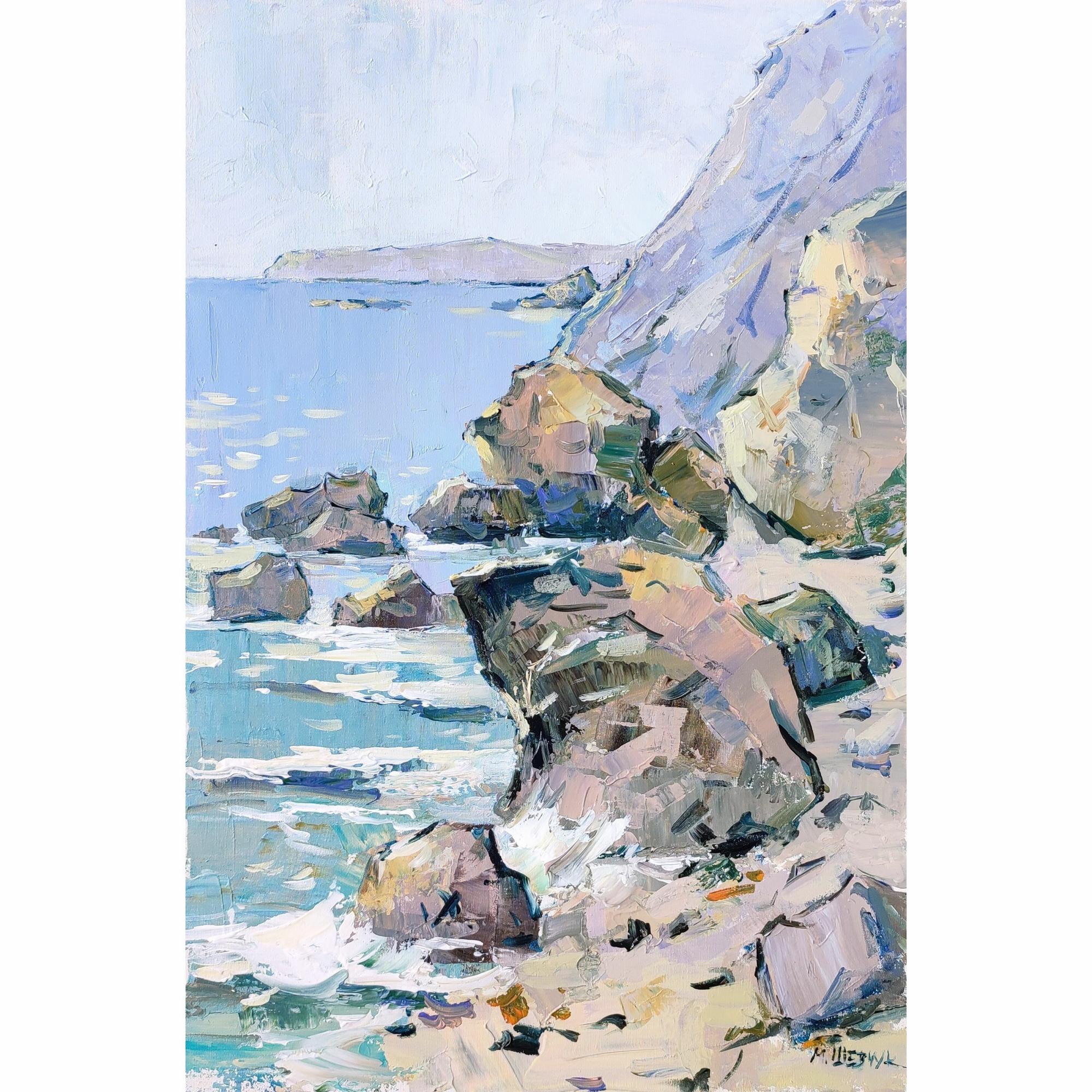 У камней, 60х40, холст, акрил, 2023