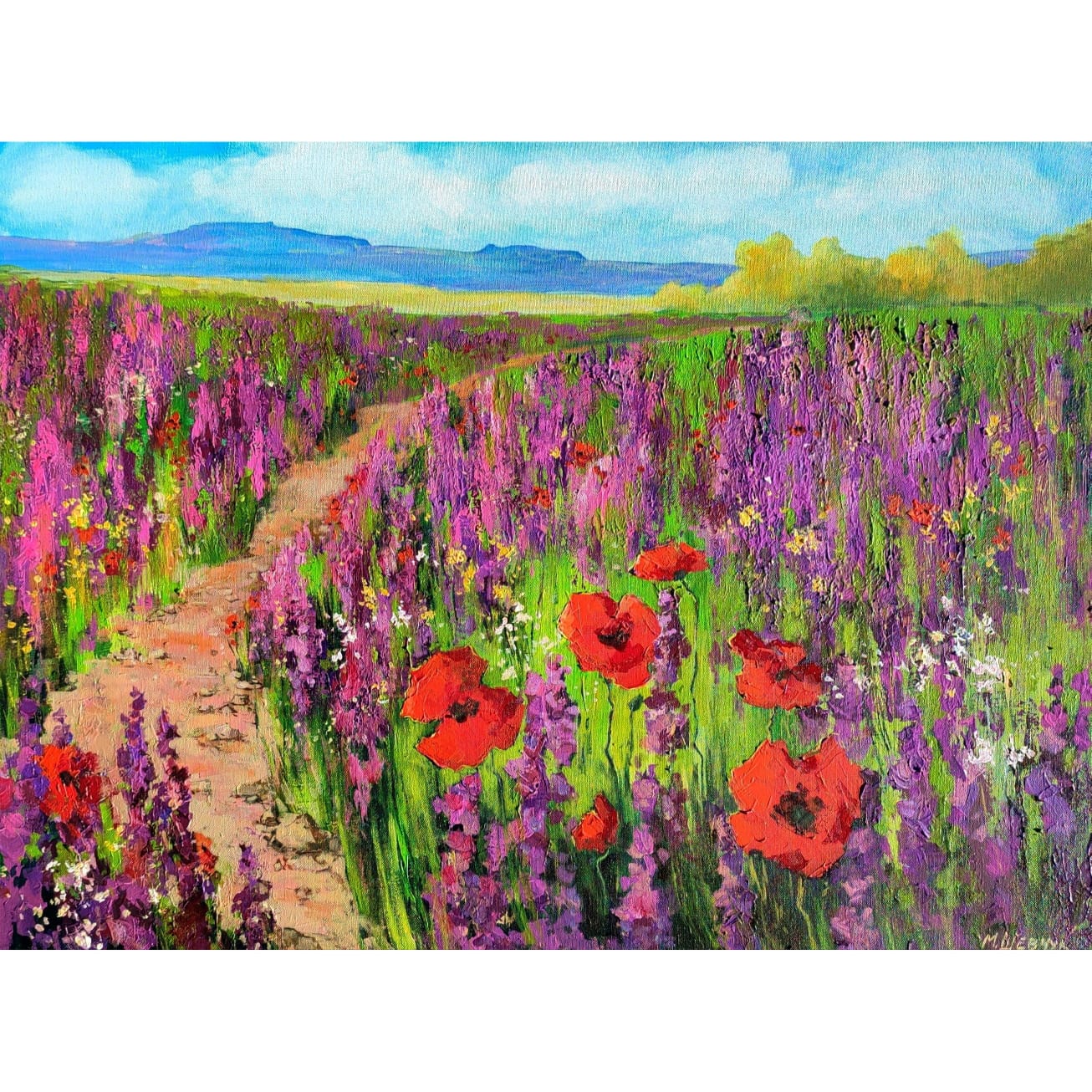 Краски Крымского предгорья, 75х100, холст, акрил, 2023