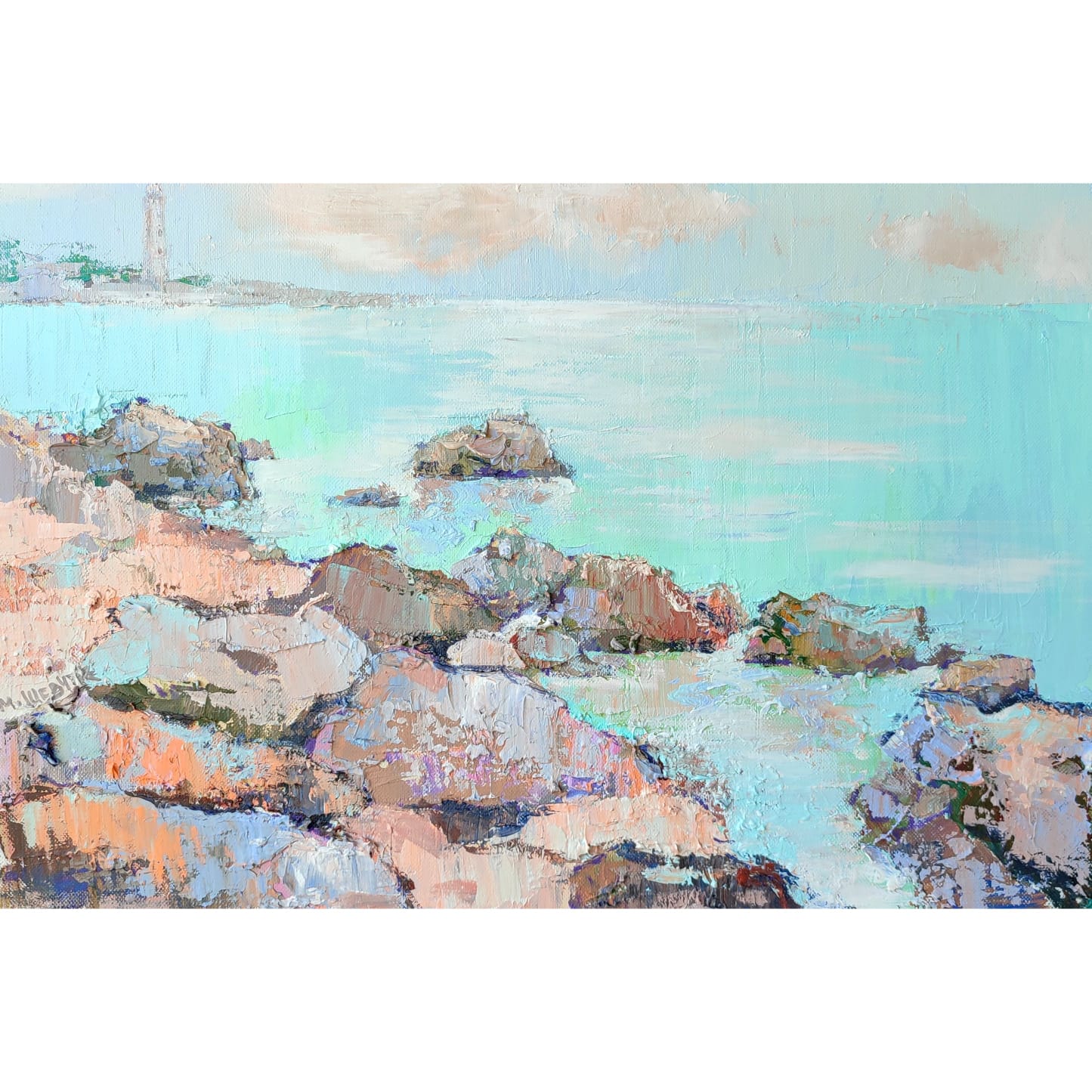 У камней, 40х60, холст, акрил, 2021