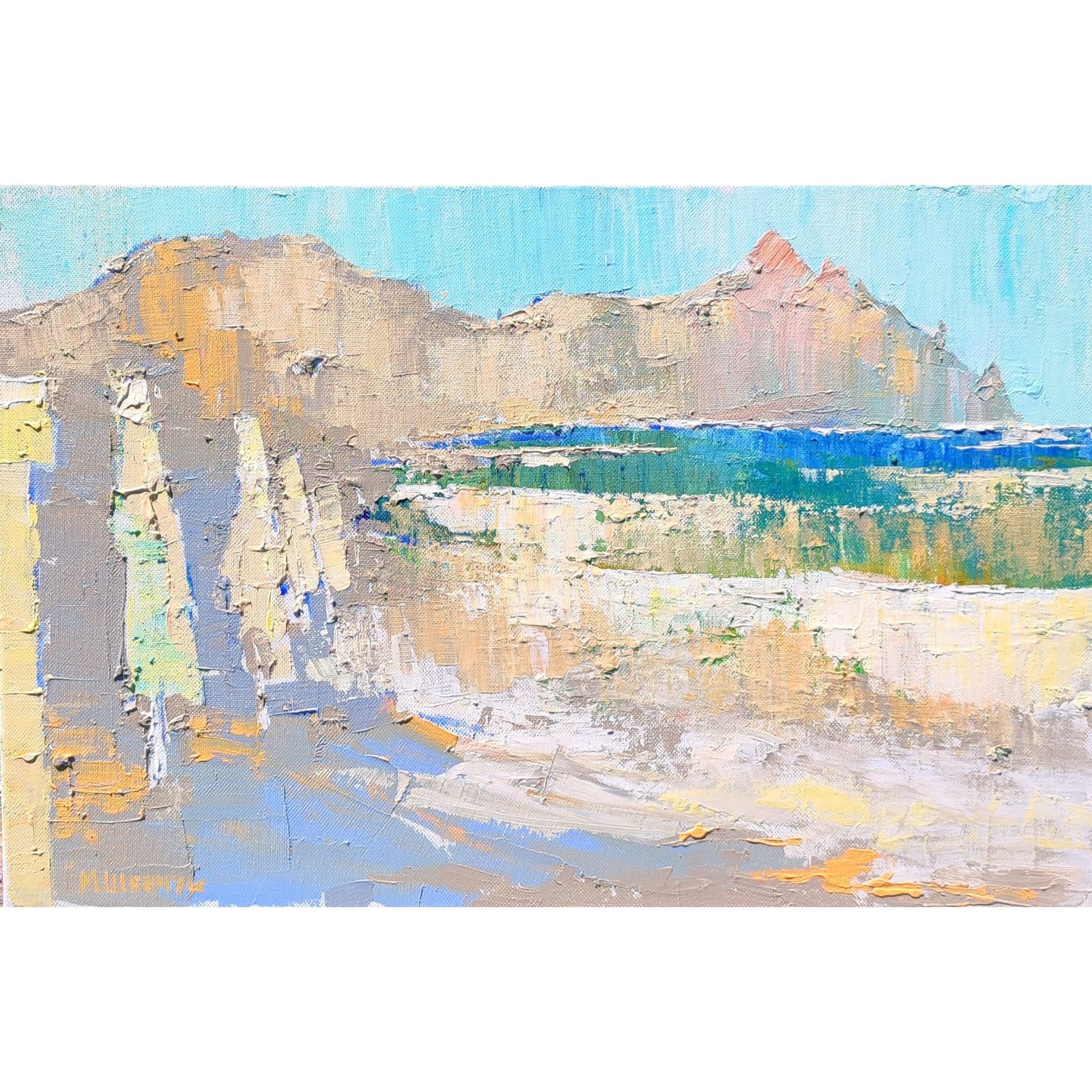 Вид на Кара-Даг из Курортного, 40х60, 2021