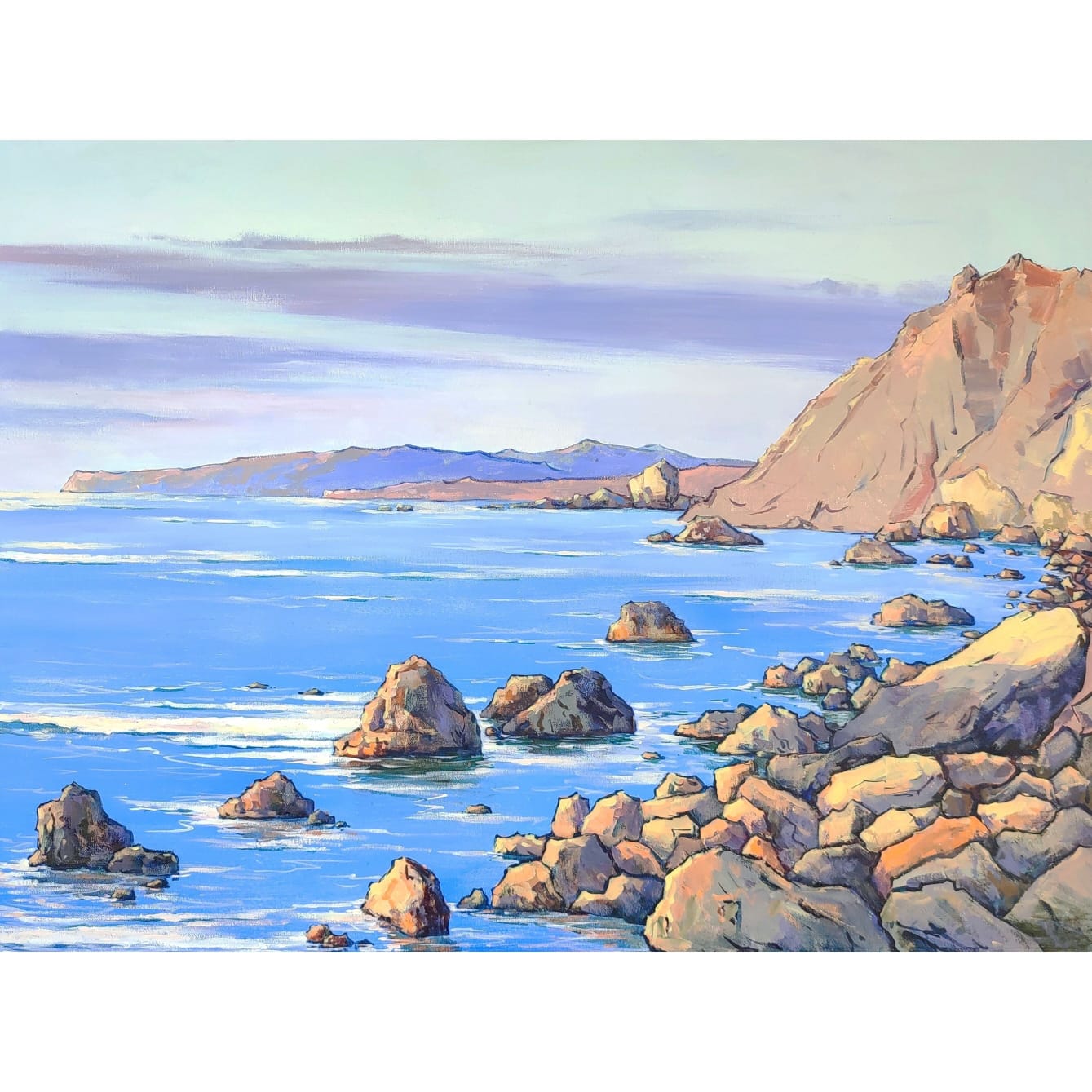 Солнечный берег, 75х100, холст, акрил, 2023