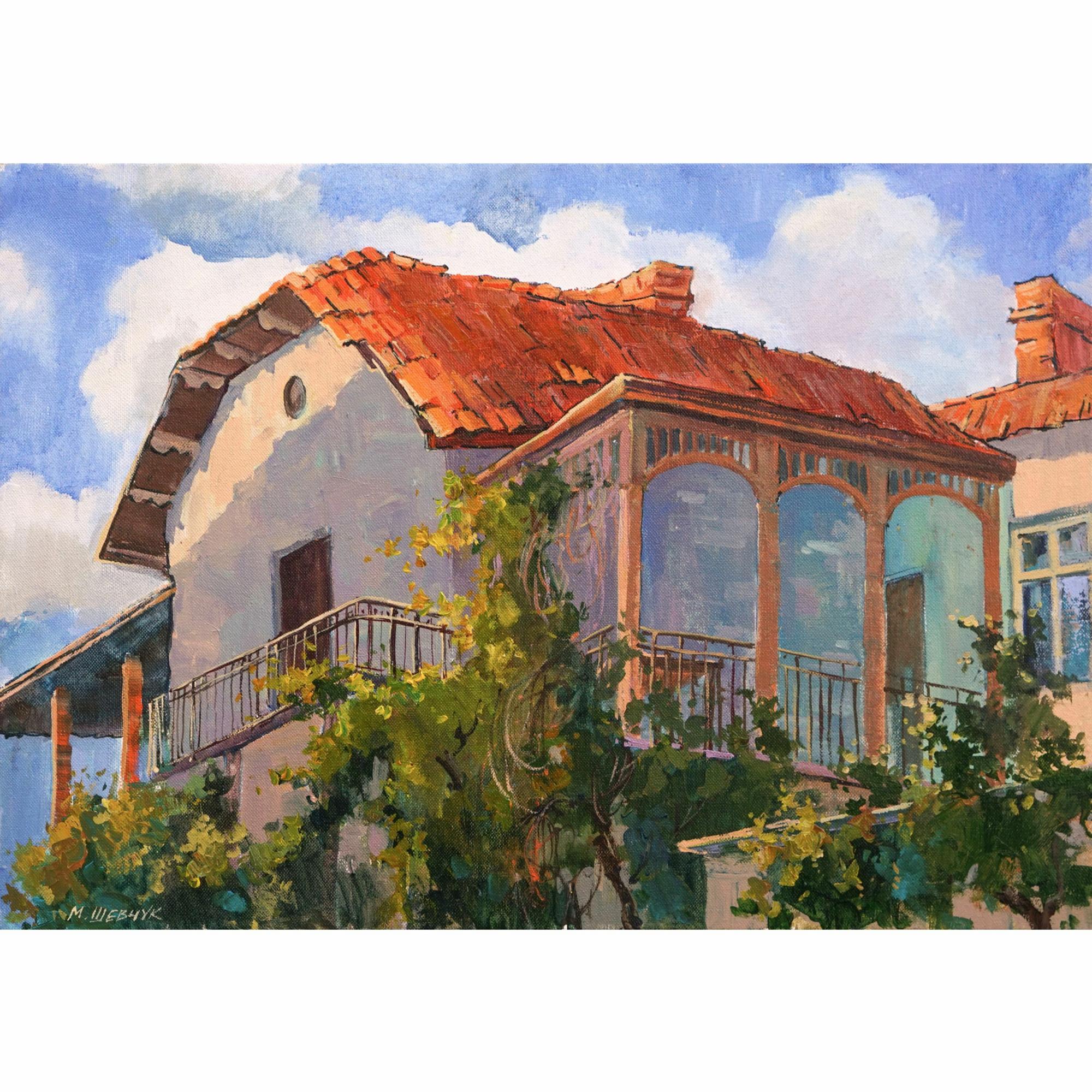 Старый дом в парке Харакс, 2024, холст, акрил, 50х70