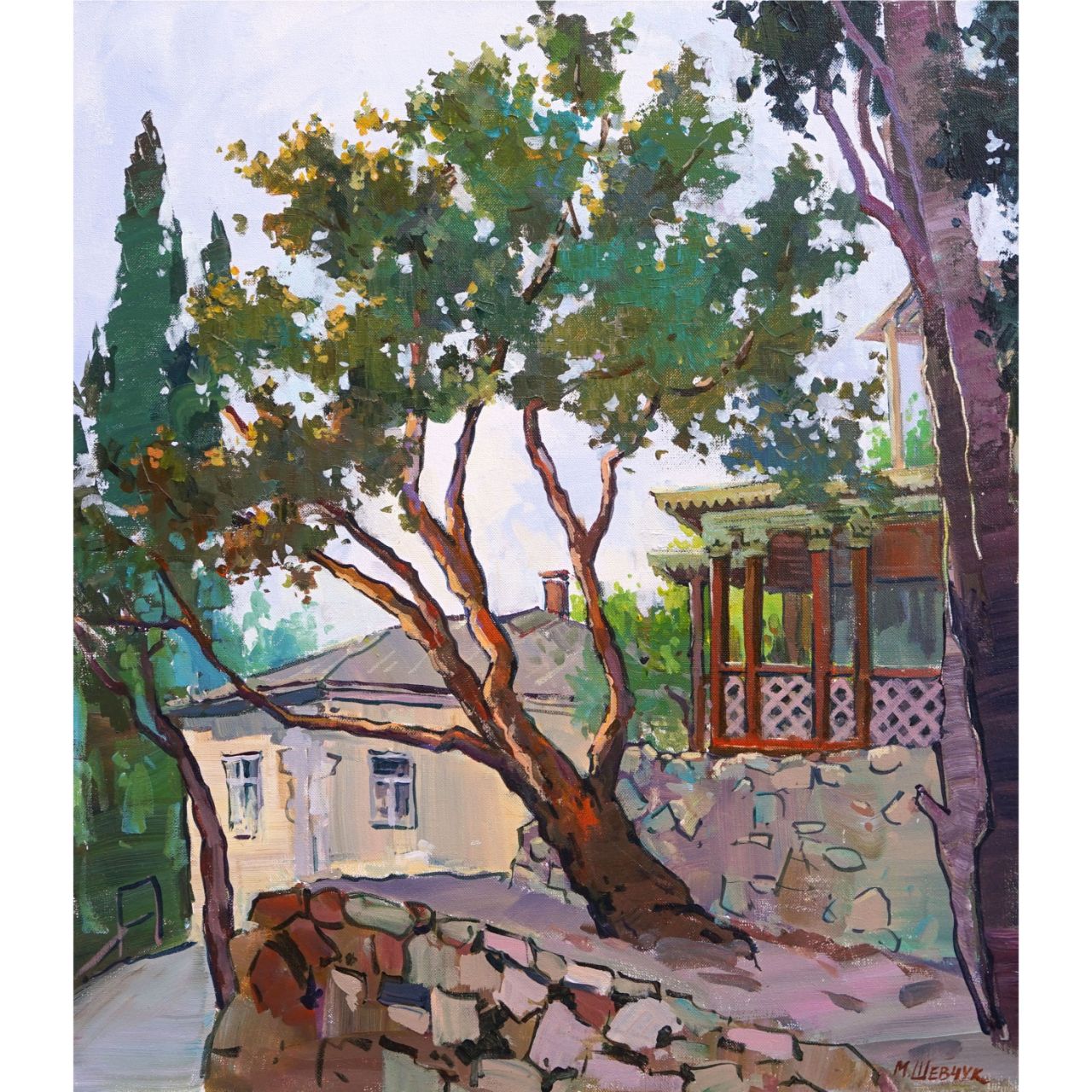 Усадьба архитектора А. Бекетова, 2024, холст, акрил, 80х70