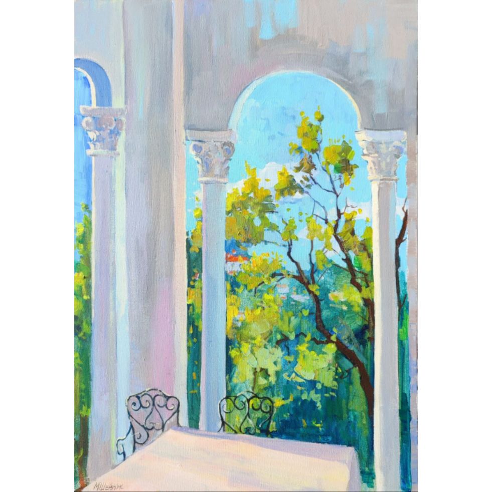 В ожидании гостей в имении Кесслеров, 80х60, х., акр., 2024