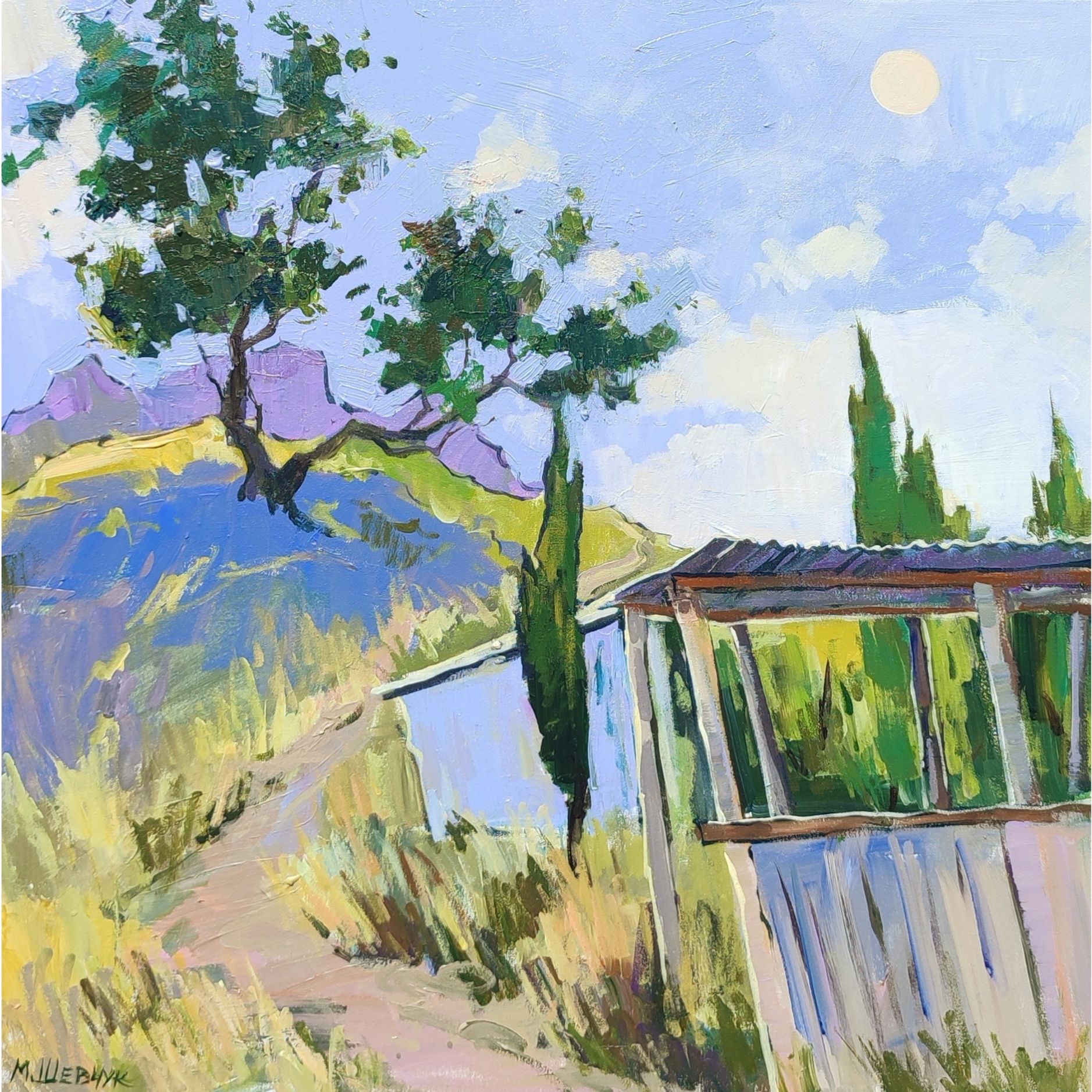 Свет нового дня 60х60, холст, акрил, 2024