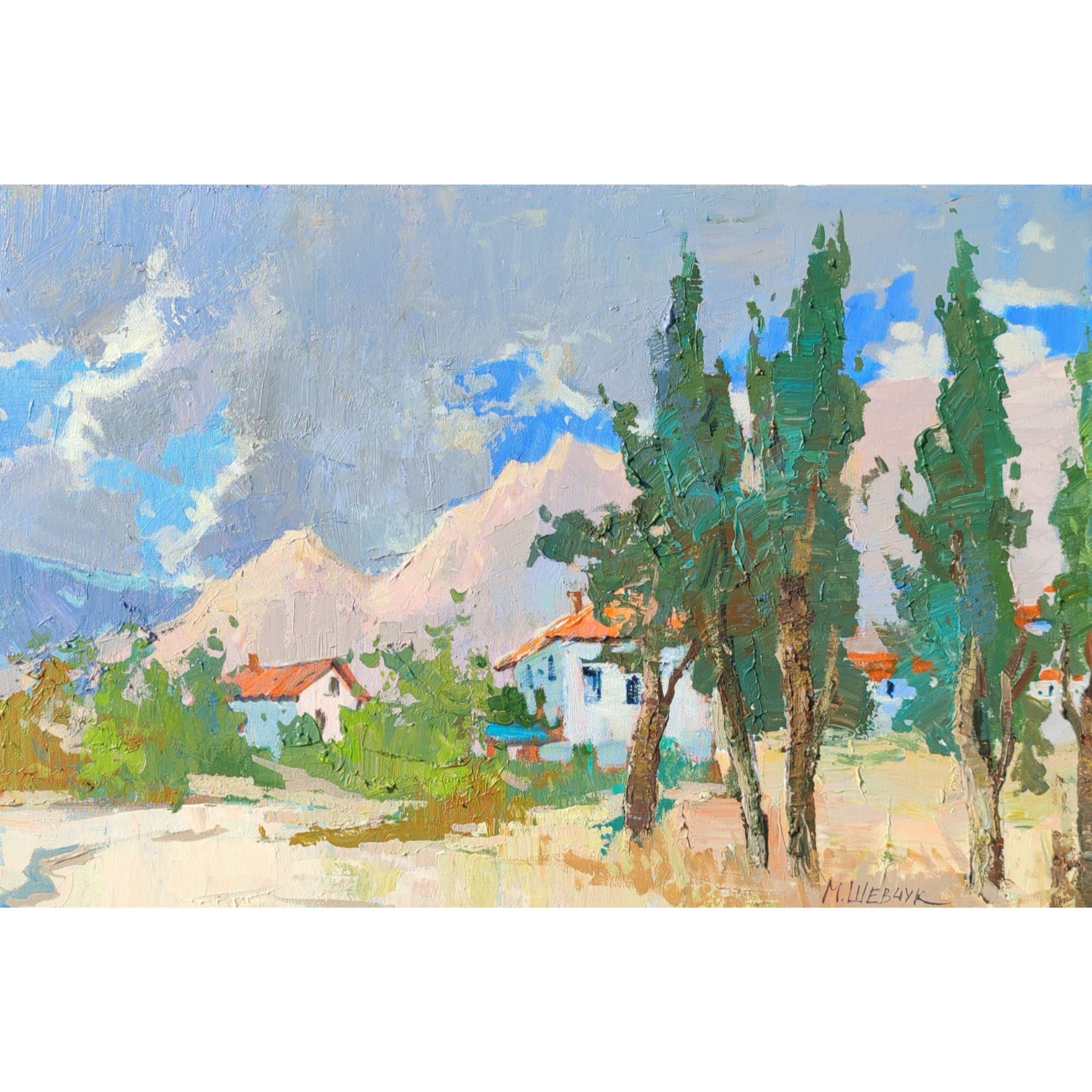 Арпат в сентябре 40х60, холст, акрил, 2024