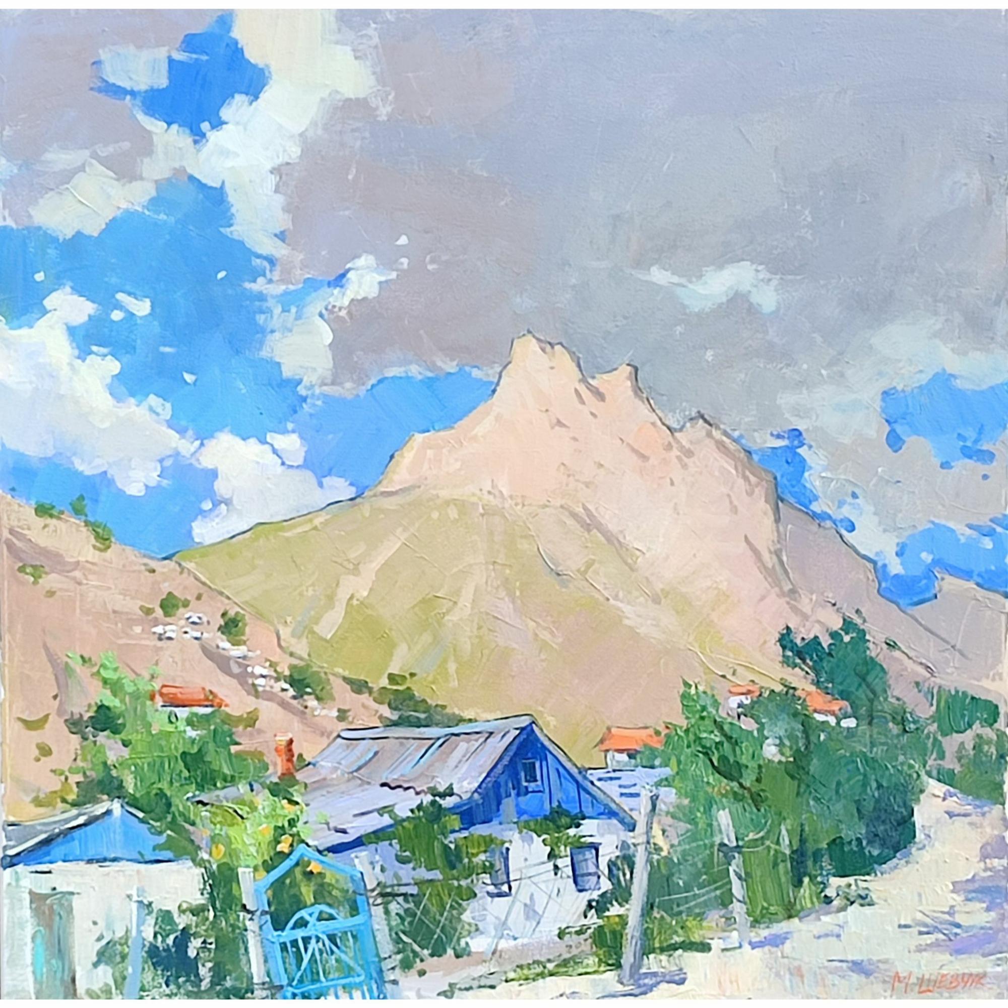 Ветреное утро в Арпате, 60х60, холст, акрил, 2024