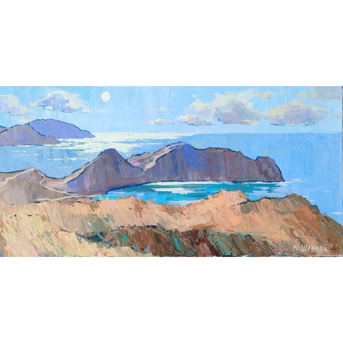 Солнечное утро, 40х80, холст, акрил, 2024