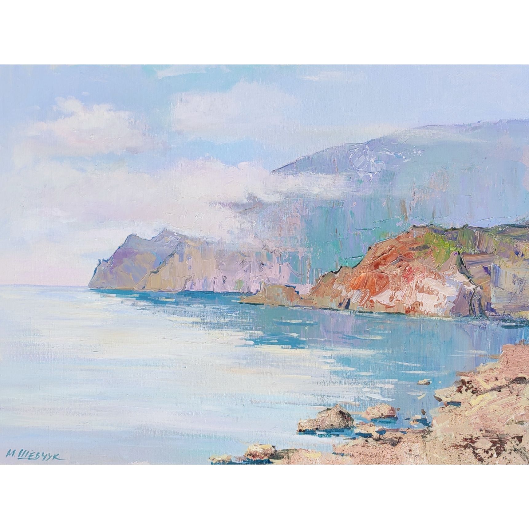 Аю-Даг в тумане, 60х80, холст, акрил, 2024